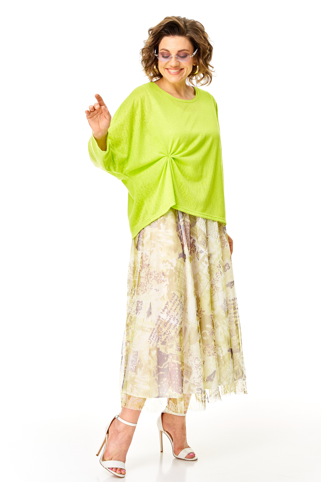 Костюм Anastasia 1375 белый + лайм