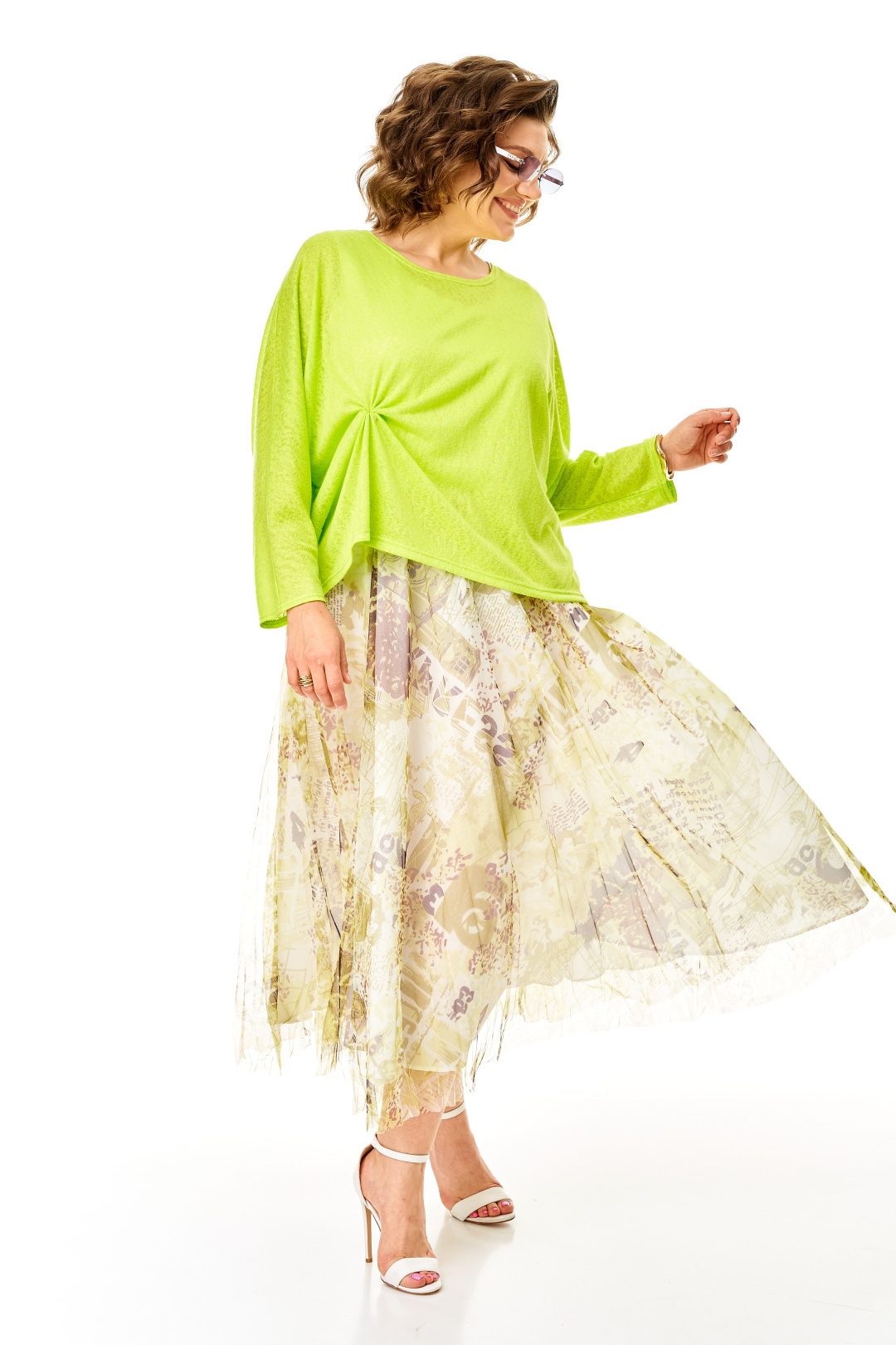 Костюм Anastasia 1375 белый + лайм