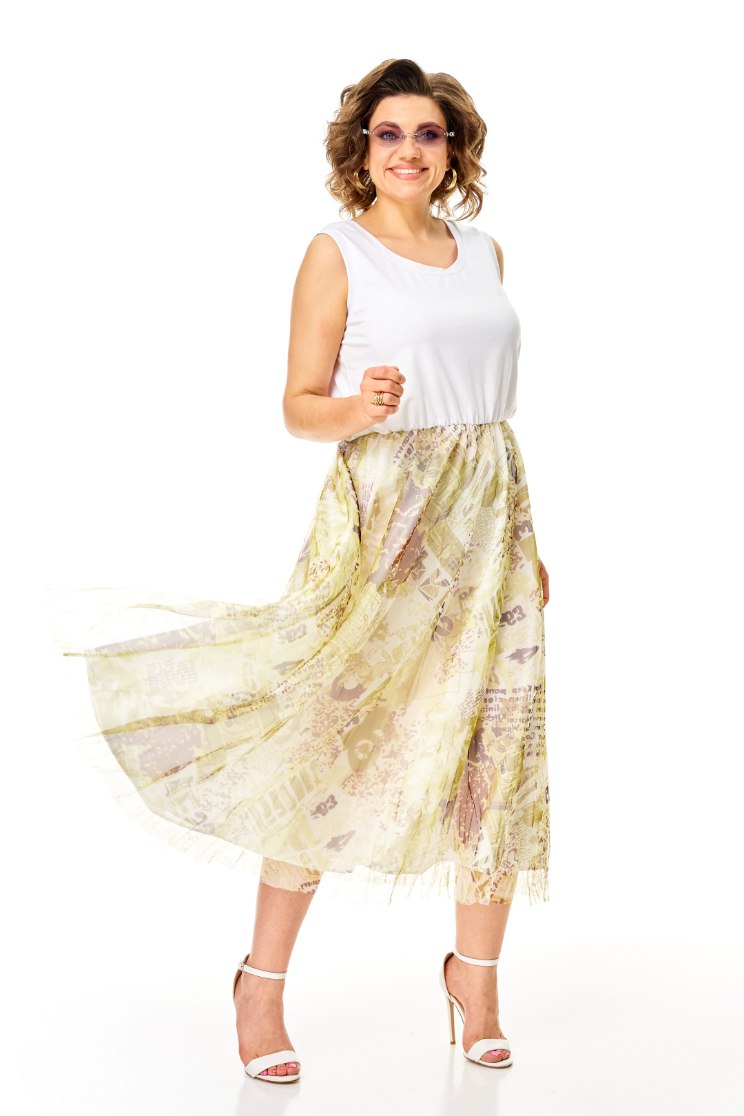 Костюм Anastasia 1375 белый + лайм