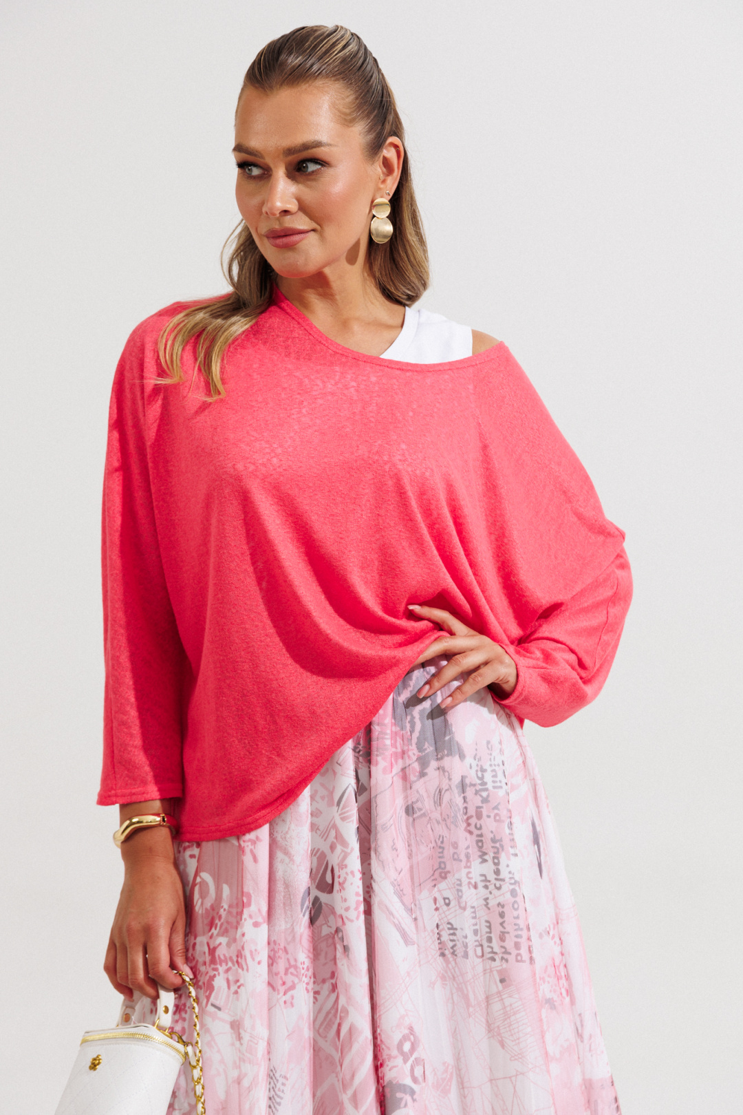 Костюм Anastasia 1375 белый+коралл
