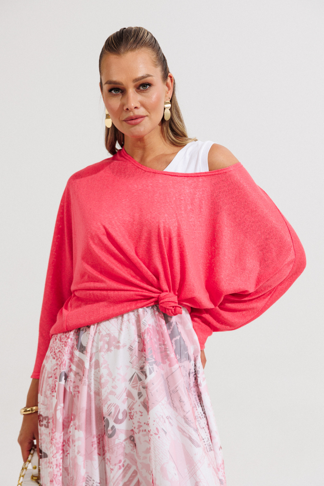 Костюм Anastasia 1375 белый+коралл