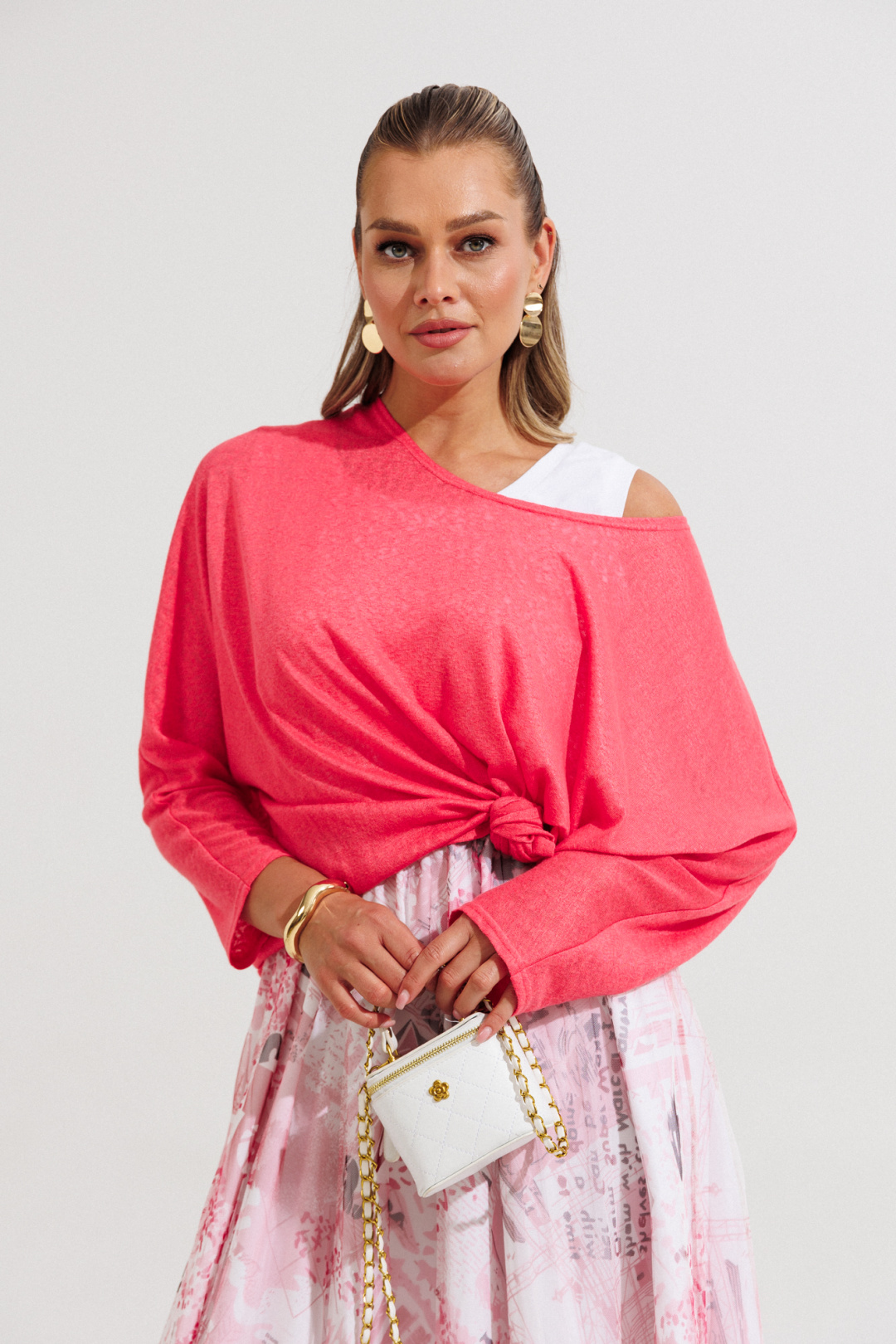 Костюм Anastasia 1375 белый+коралл