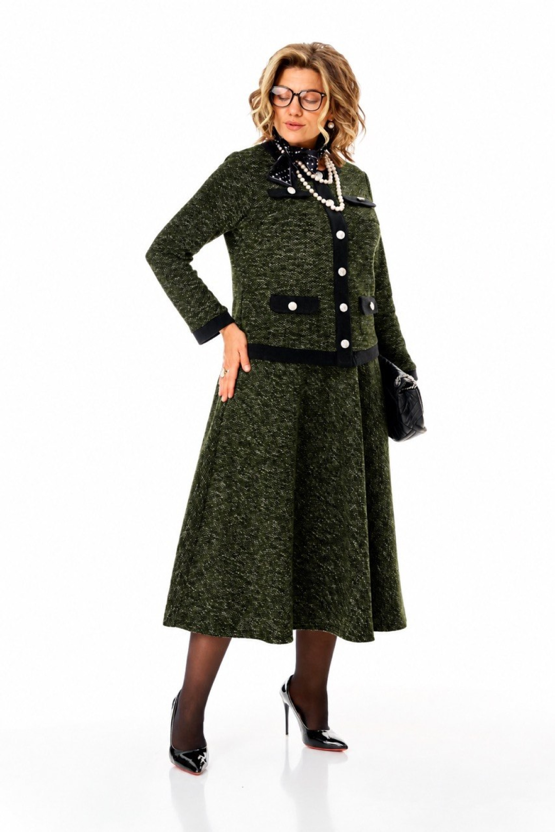 Костюм Anastasia 1401 темно-оливковый