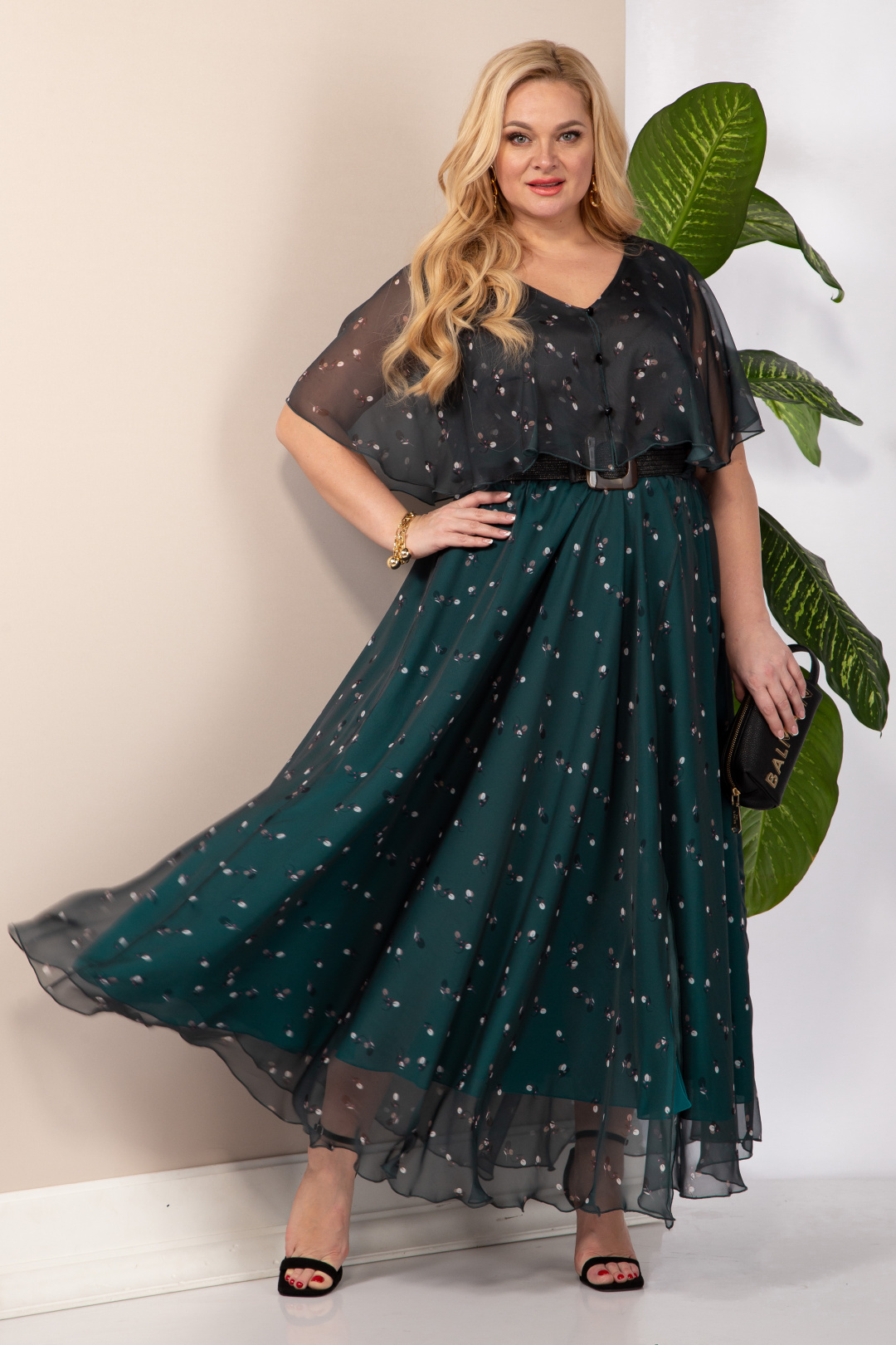 Платье Anastasia 887 изумруд - фото 1