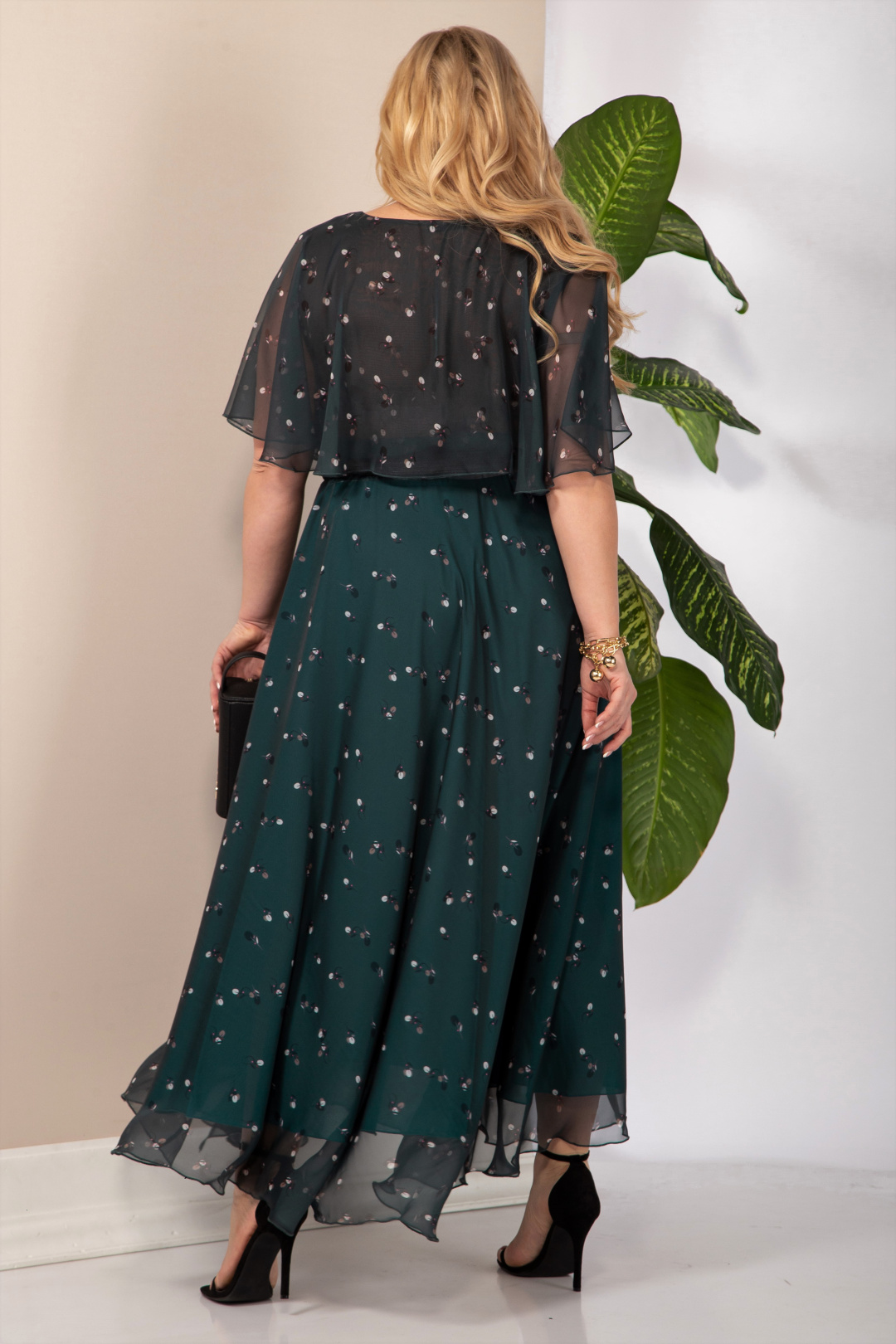 Платье Anastasia 887 изумруд - фото 4