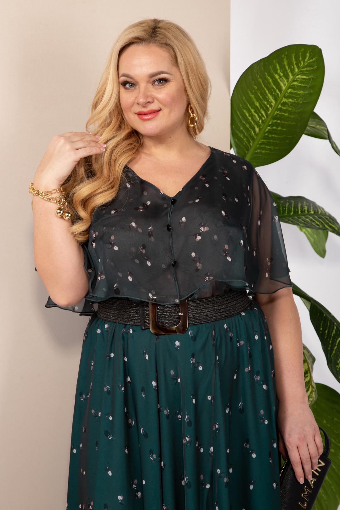 Платье Anastasia 887 изумруд - фото 5