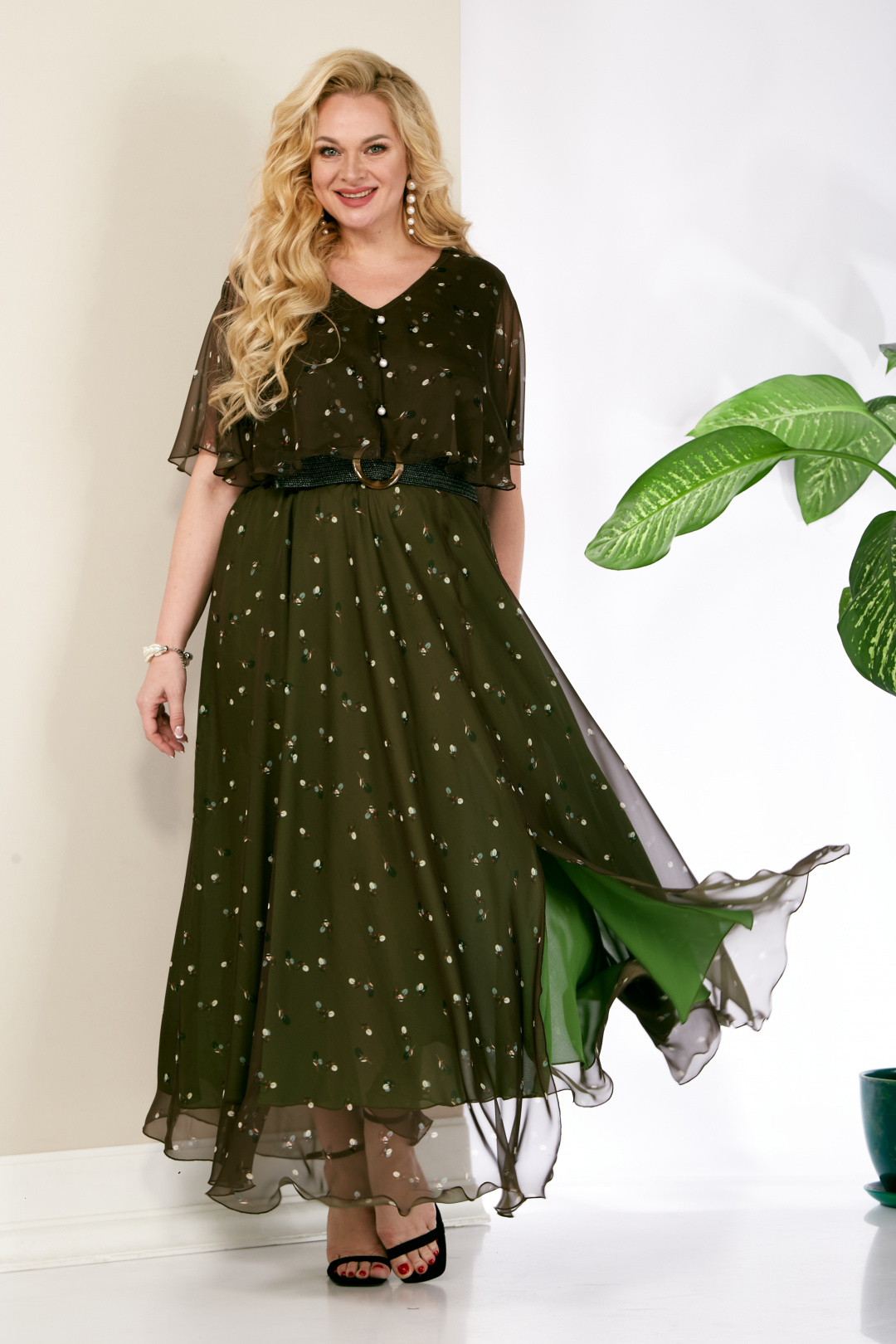 Платье Anastasia 887.1 олива - фото 2