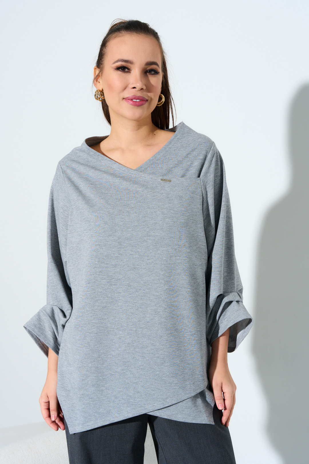 Блузка Anastasia 971 серый - фото 5