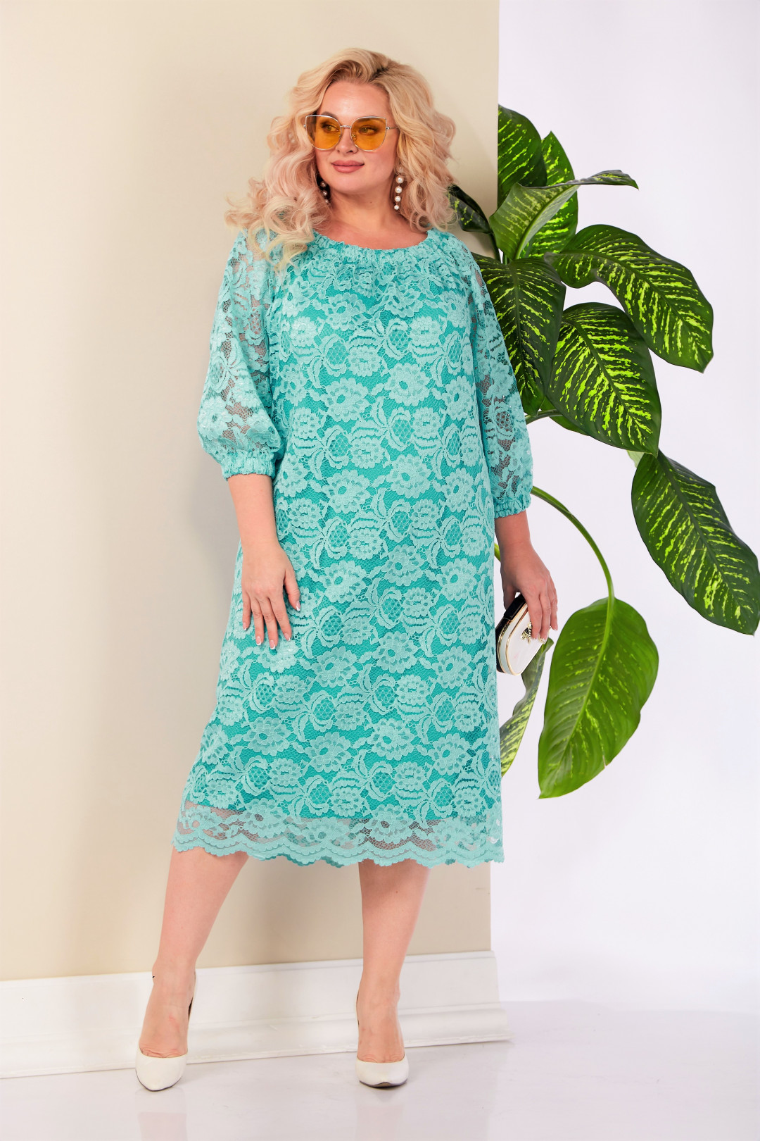 Платье Anastasia 977 бирюза - фото 1