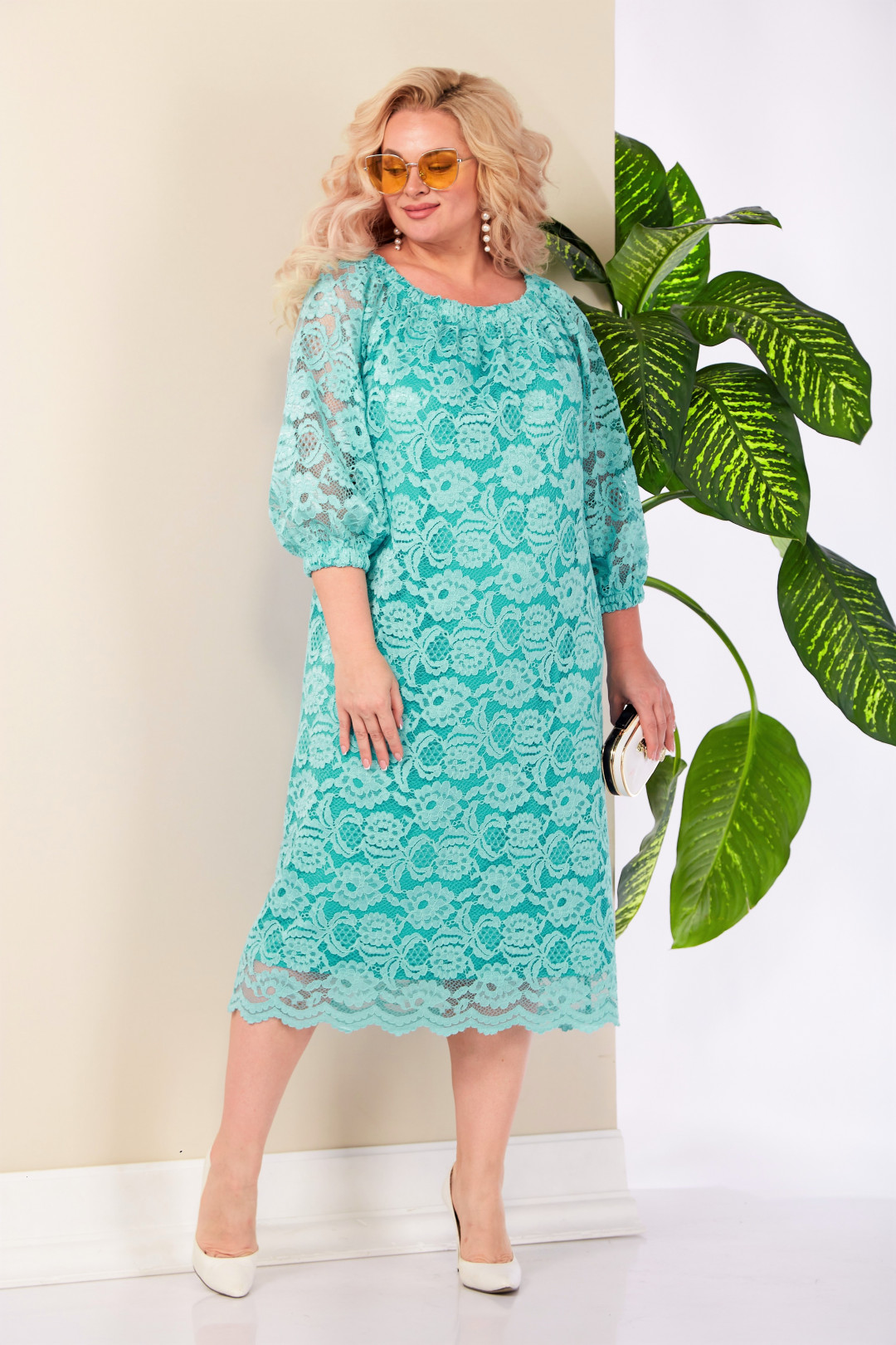 Платье Anastasia 977 бирюза - фото 4