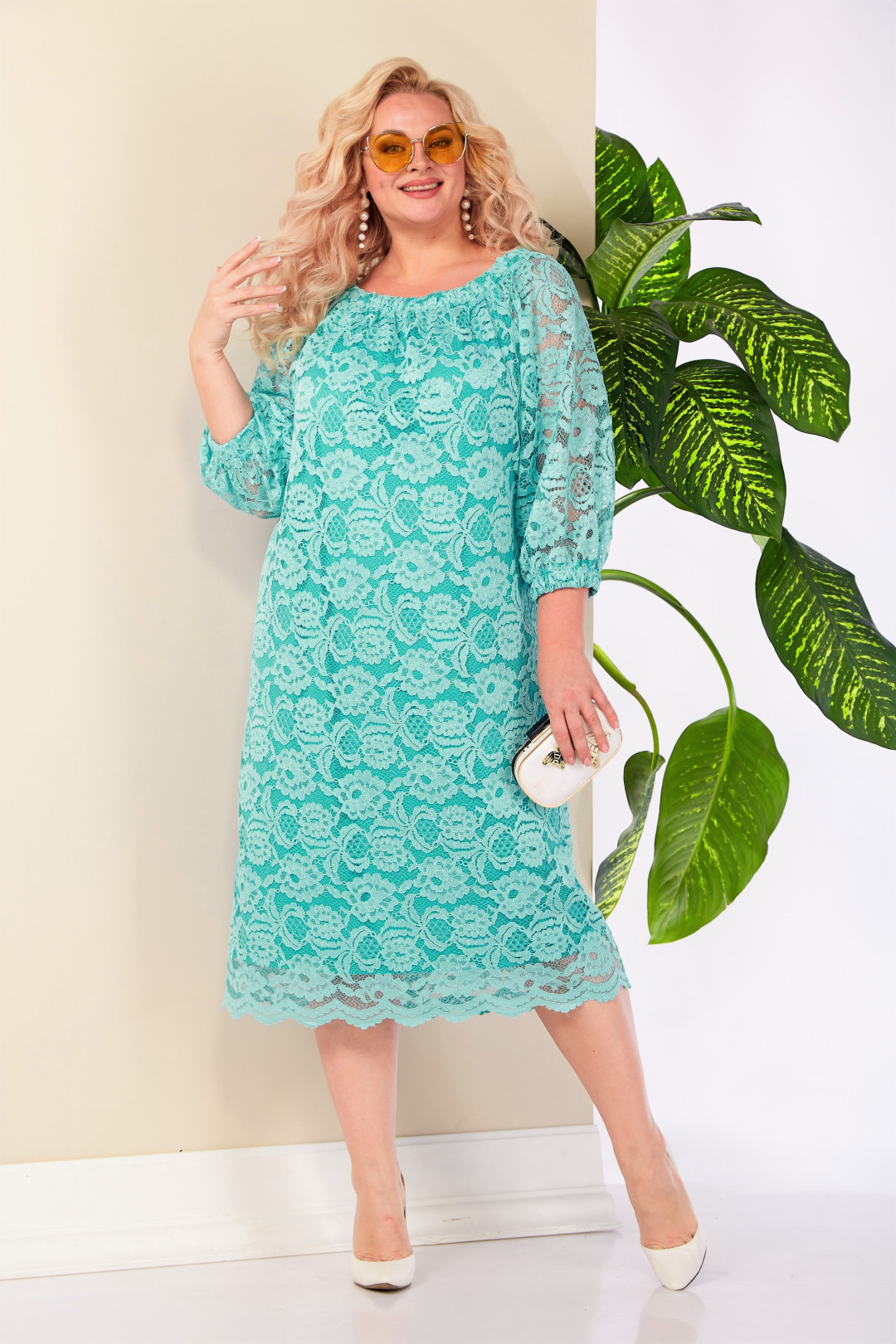 Платье Anastasia 977 бирюза - фото 5