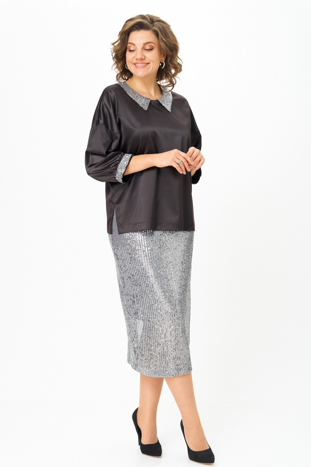 Юбка ANDINA CITY 1023-25 серый - фото 1