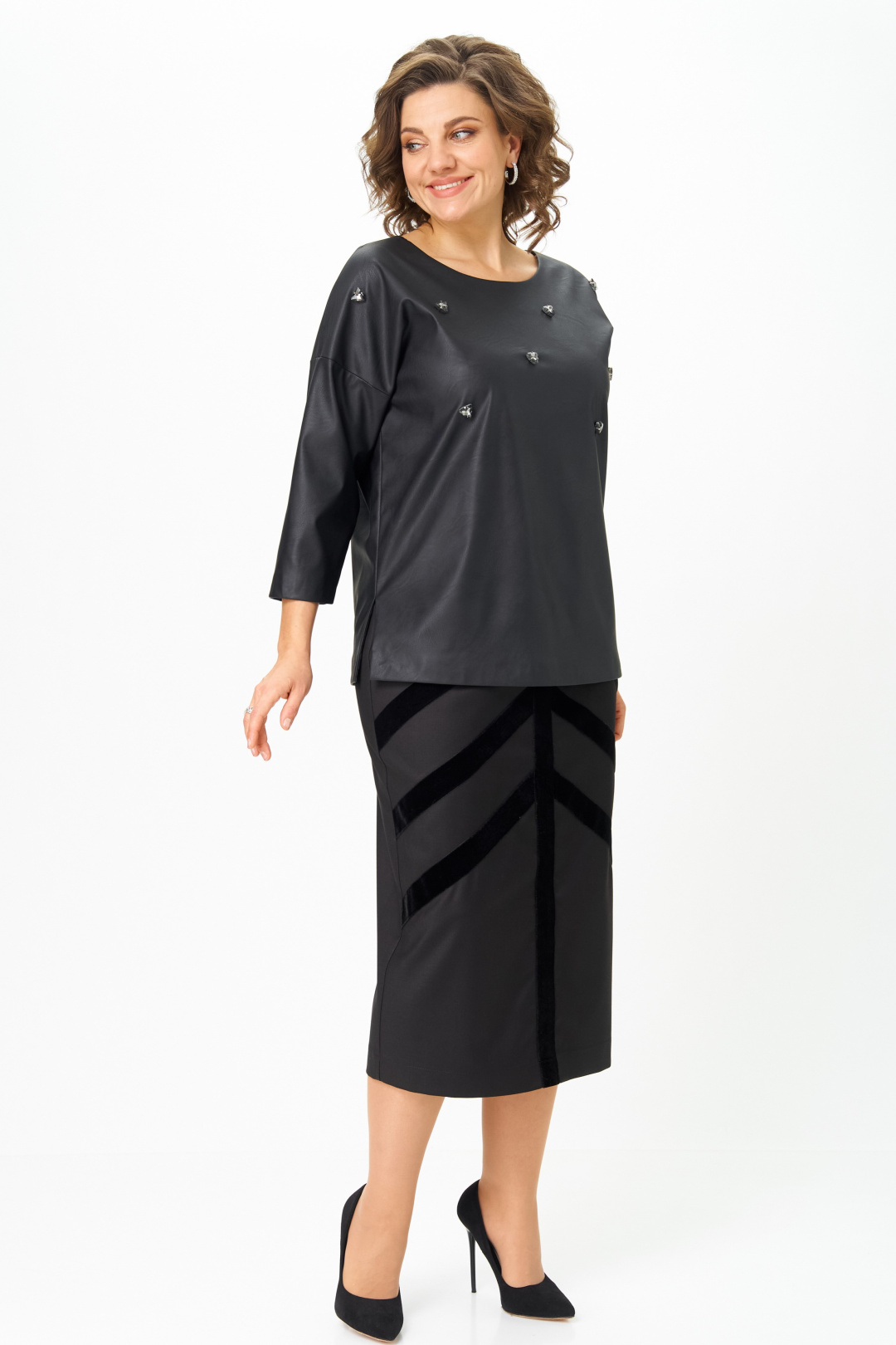 Юбка ANDINA CITY 1024-25 черный - фото 3