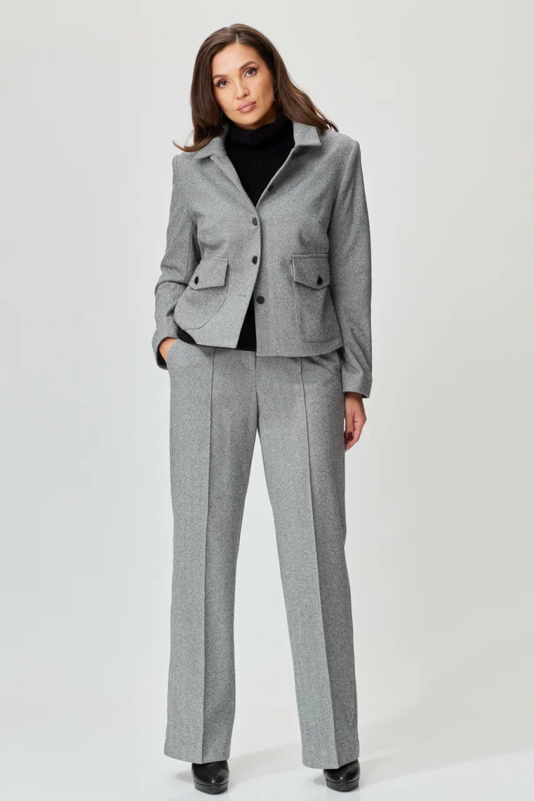 Брюки ANDINA CITY 2016 серый ёлочка - фото 3