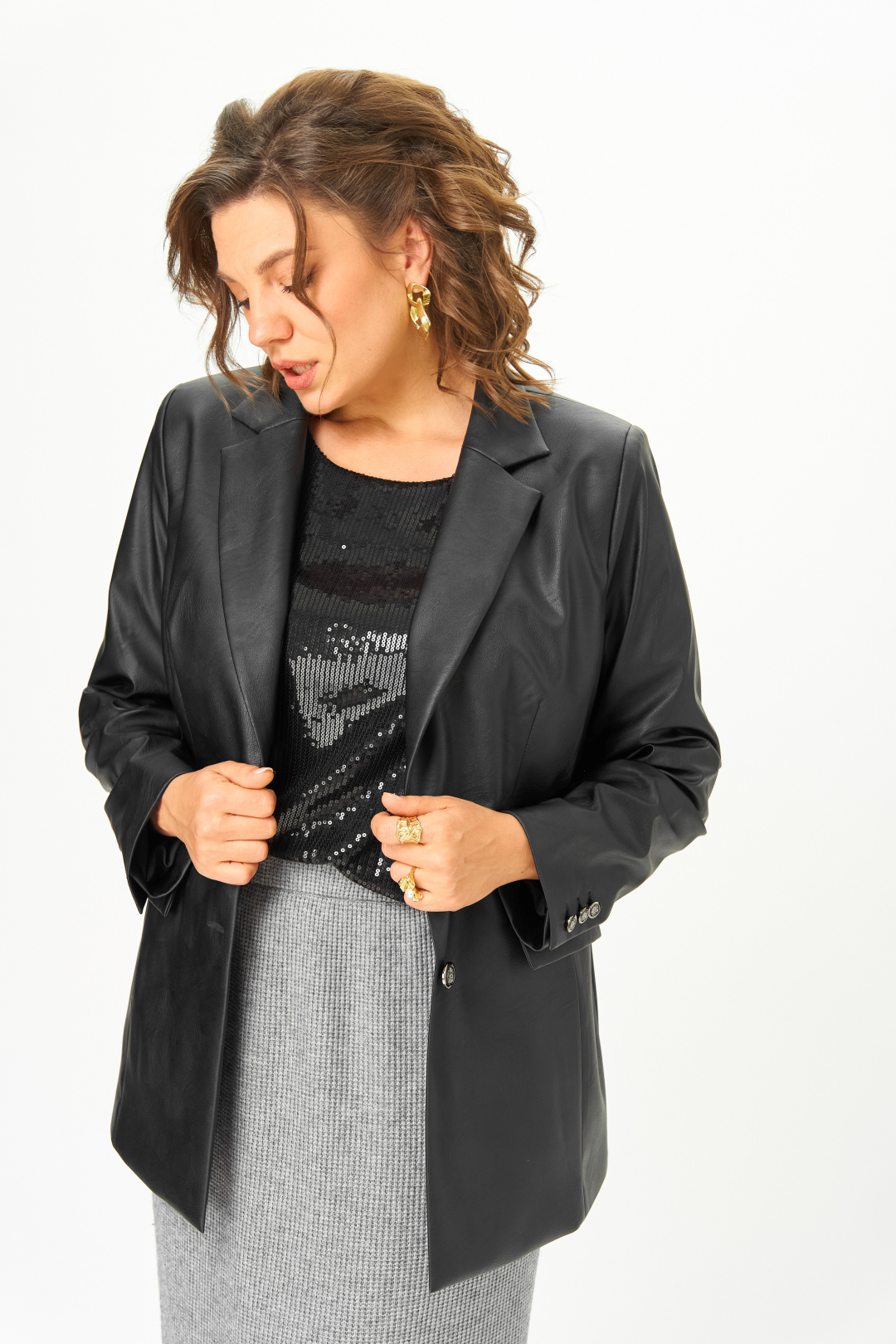 Жакет ANDINA CITY 4019-25 черный - фото 2