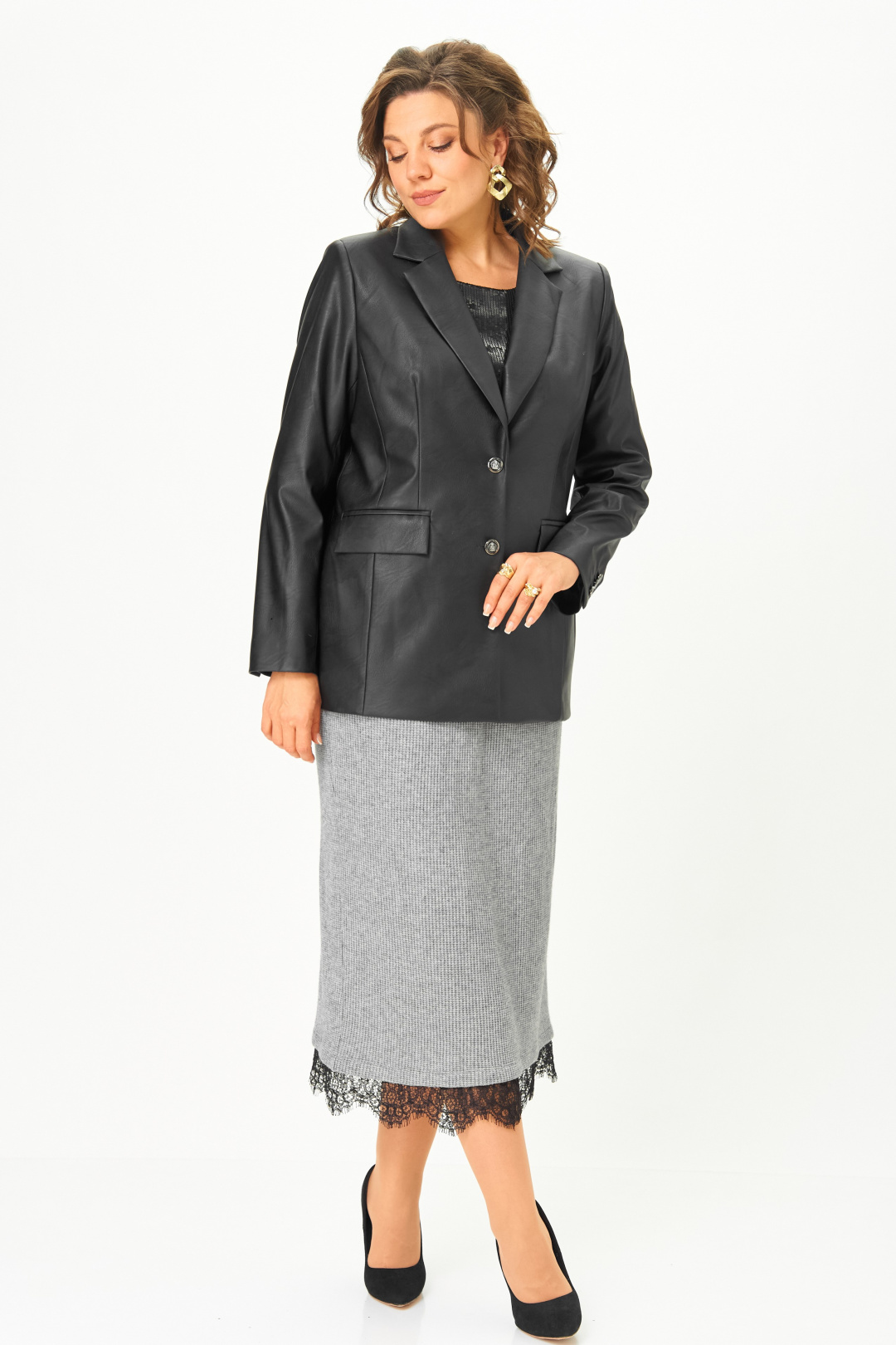 Жакет ANDINA CITY 4019-25 черный - фото 3