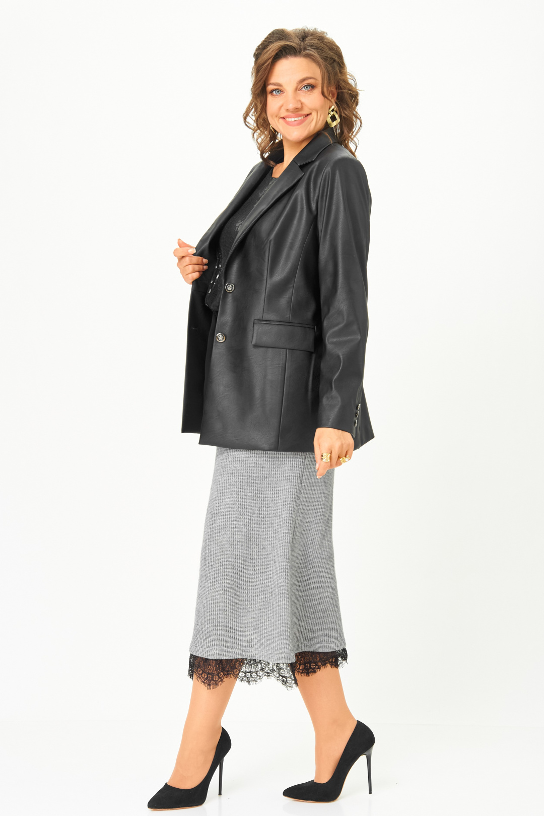 Жакет ANDINA CITY 4019-25 черный - фото 6