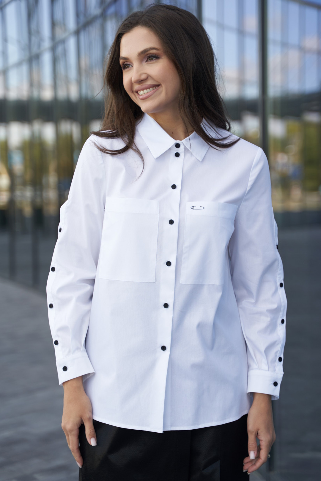 Блузка ANDINA CITY 5009 белый - фото 3