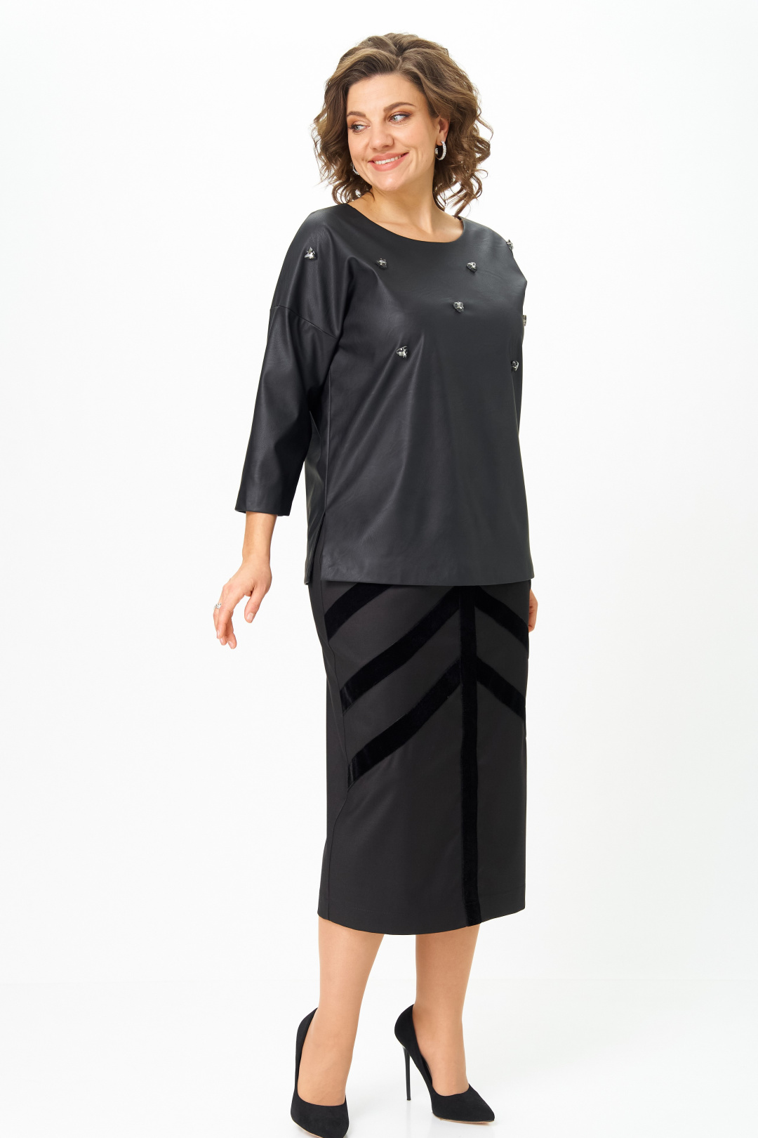 Блузка ANDINA CITY 5048-25 черный - фото 5