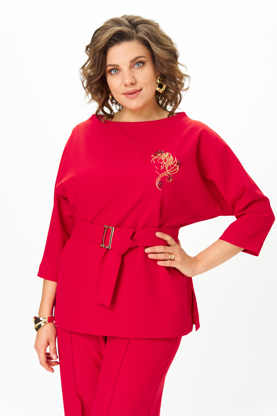 Блузка ANDINA CITY 5049-25 красный - фото 1