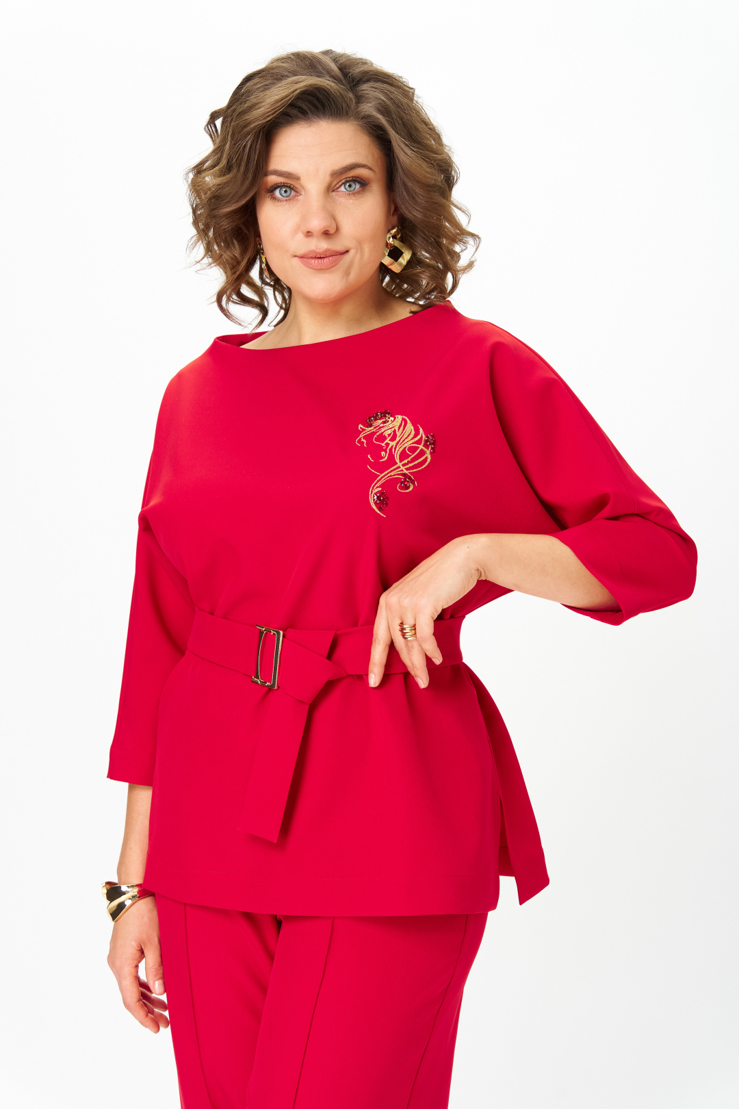 Блузка ANDINA CITY 5049-25 красный - фото 4