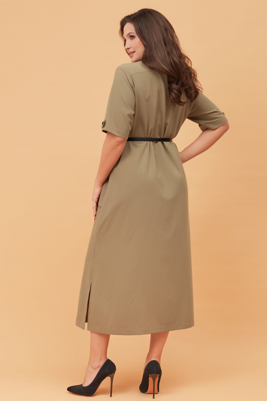 Платье ANDINA CITY 8021 хаки - фото 4