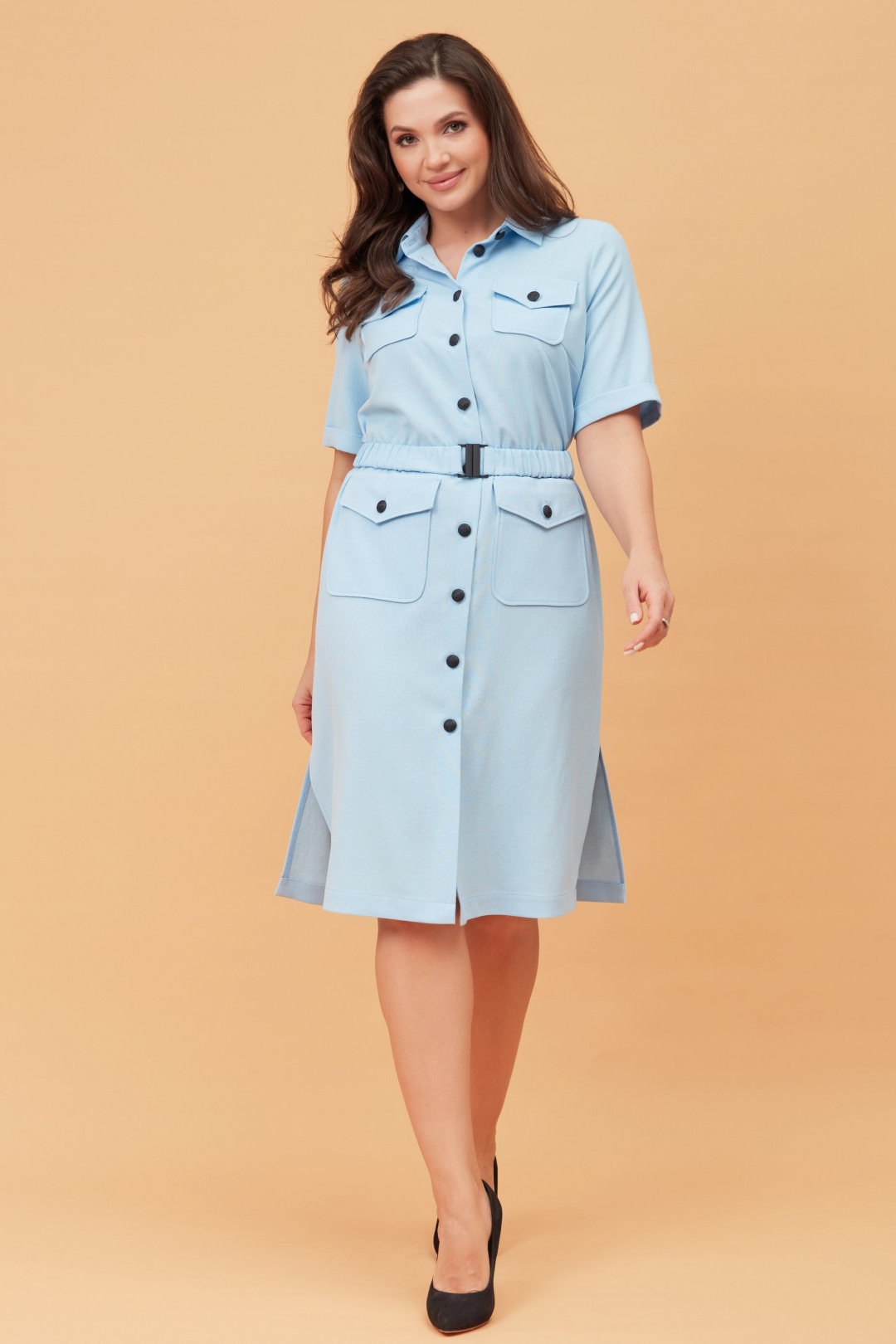 Платье ANDINA CITY 8027 голубой - фото 4