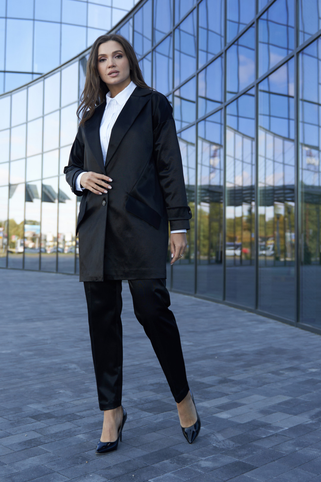 Костюм ANDINA CITY 9021 черный блеск - фото 3