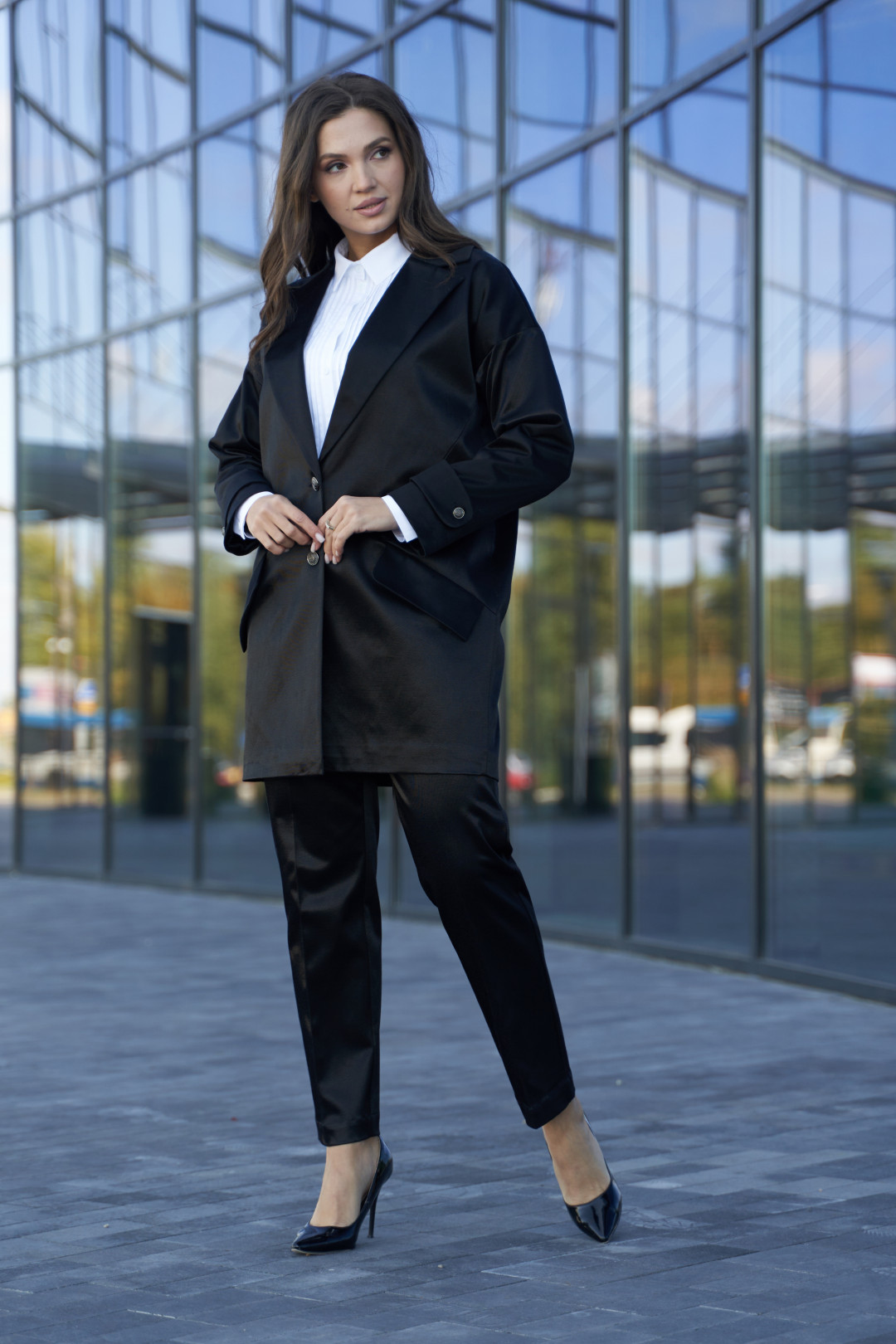 Костюм ANDINA CITY 9021 черный блеск - фото 5