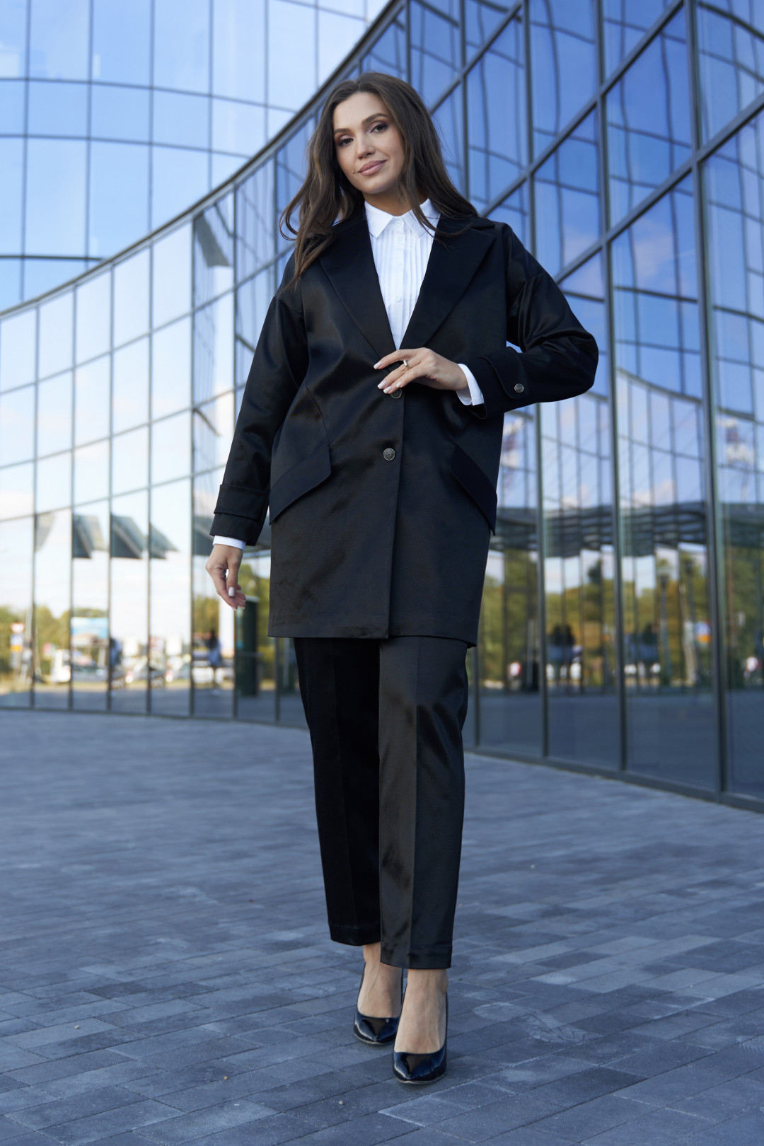 Костюм ANDINA CITY 9021 черный блеск - фото 6