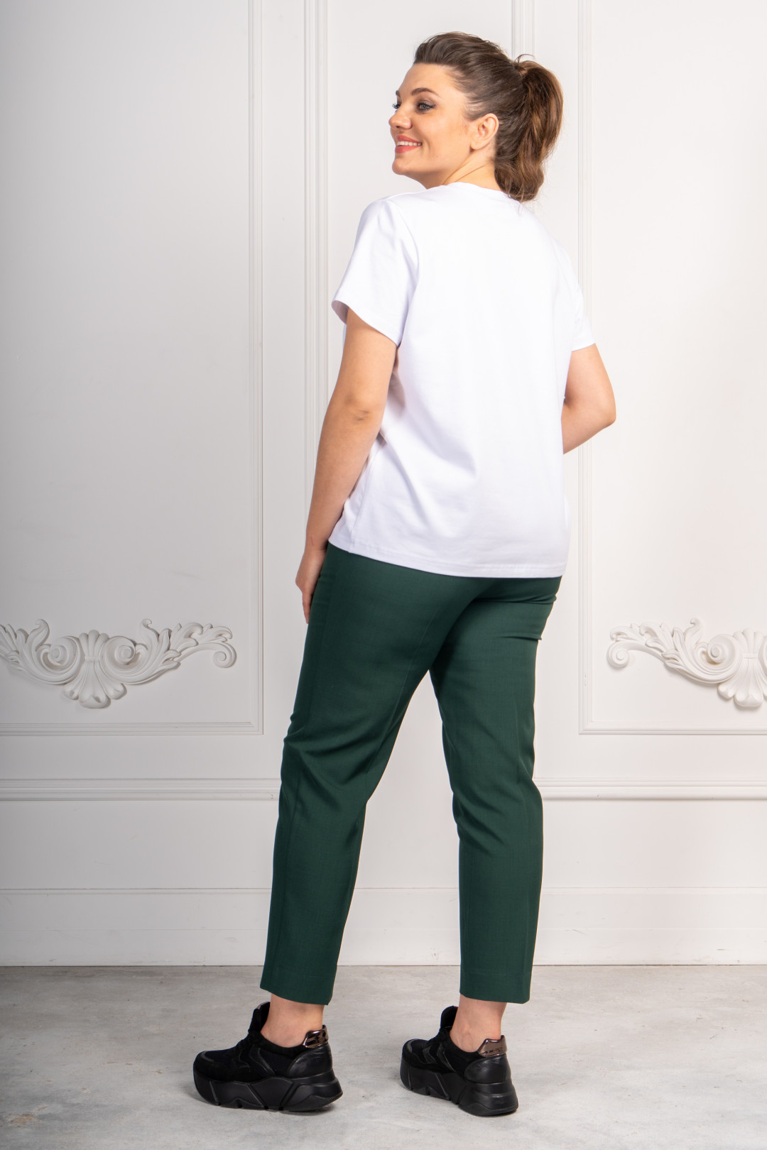 Блузка ANDINA 413 белый - фото 2