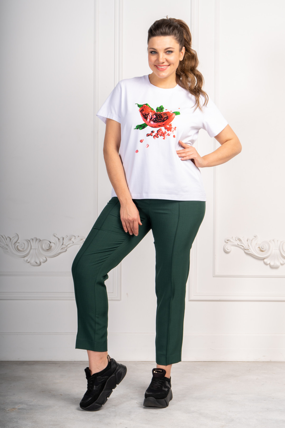 Блузка ANDINA 413 белый - фото 3