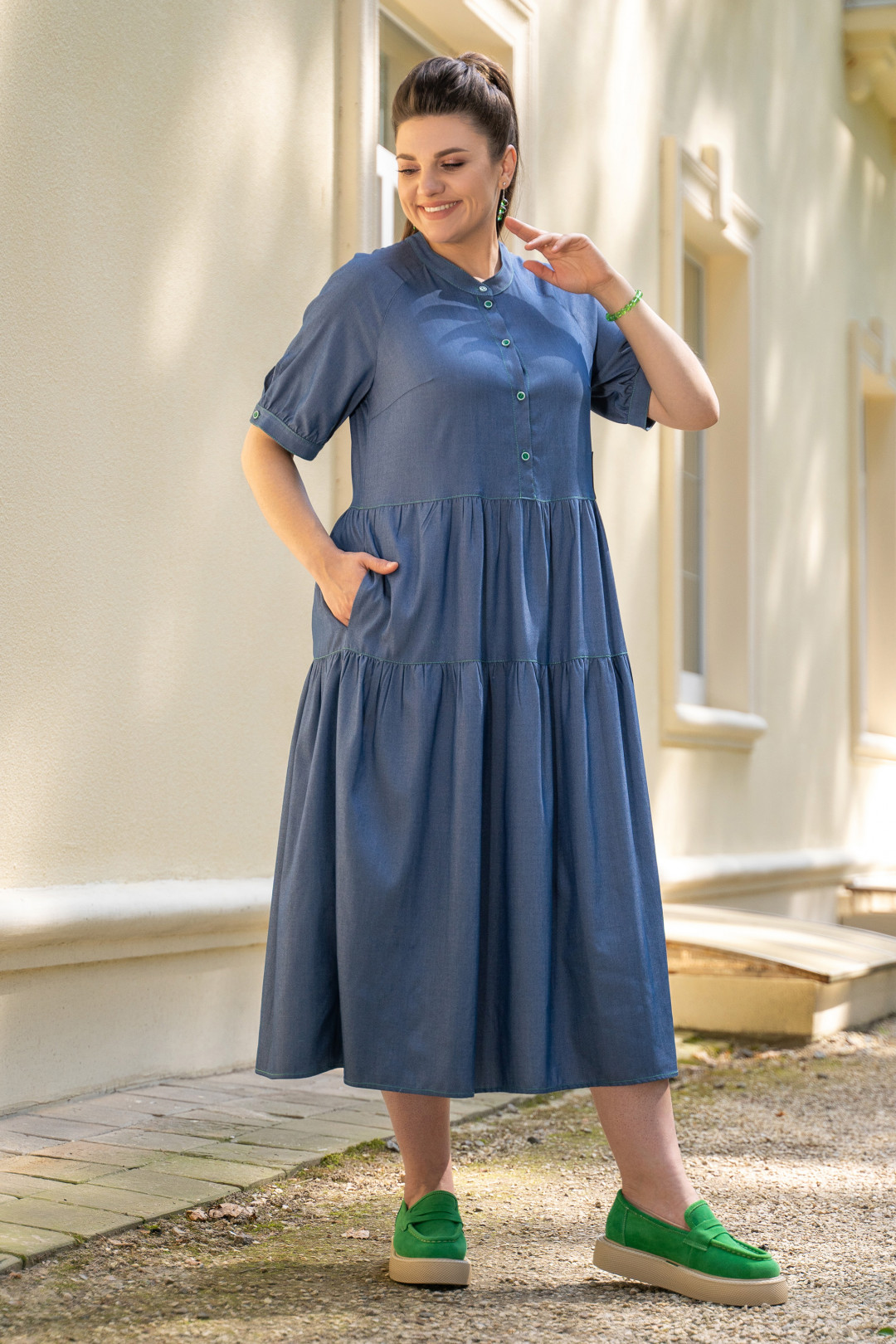 Платье ANDINA 816 джинс - фото 5