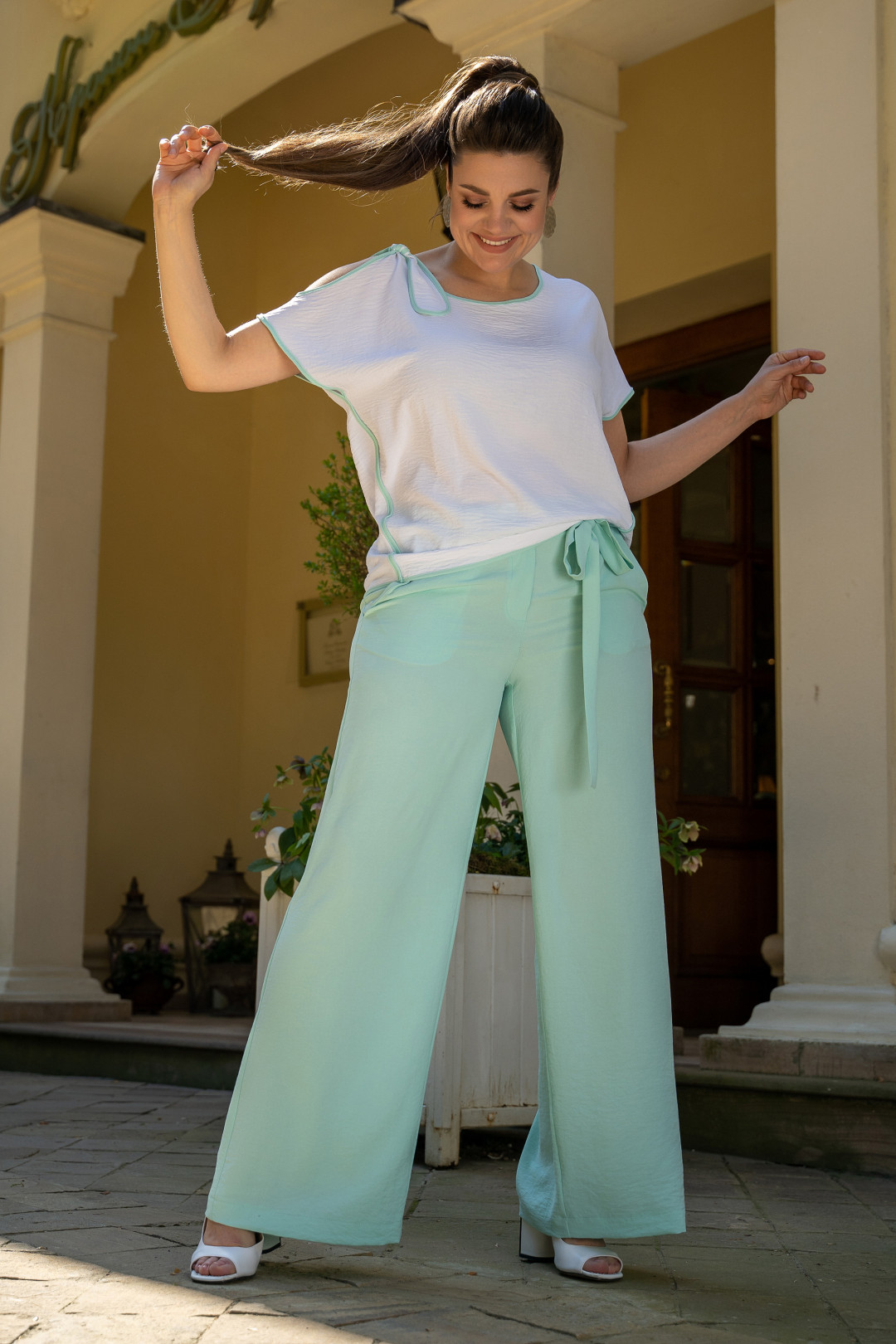 Костюм ANDINA 915-1 белый+ мята - фото 3