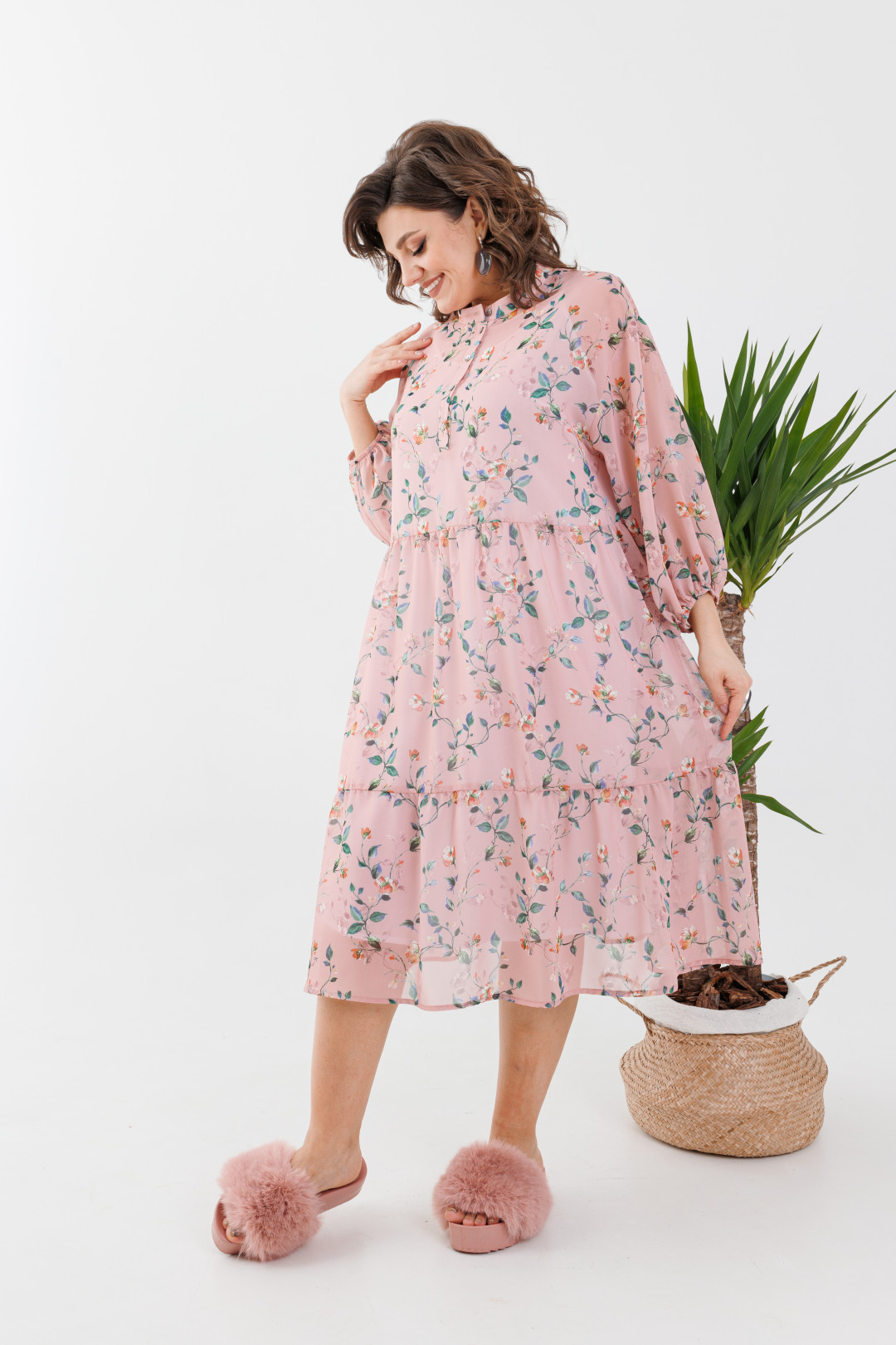 Платье ANELLI LAUREL 1031 розовый - фото 2