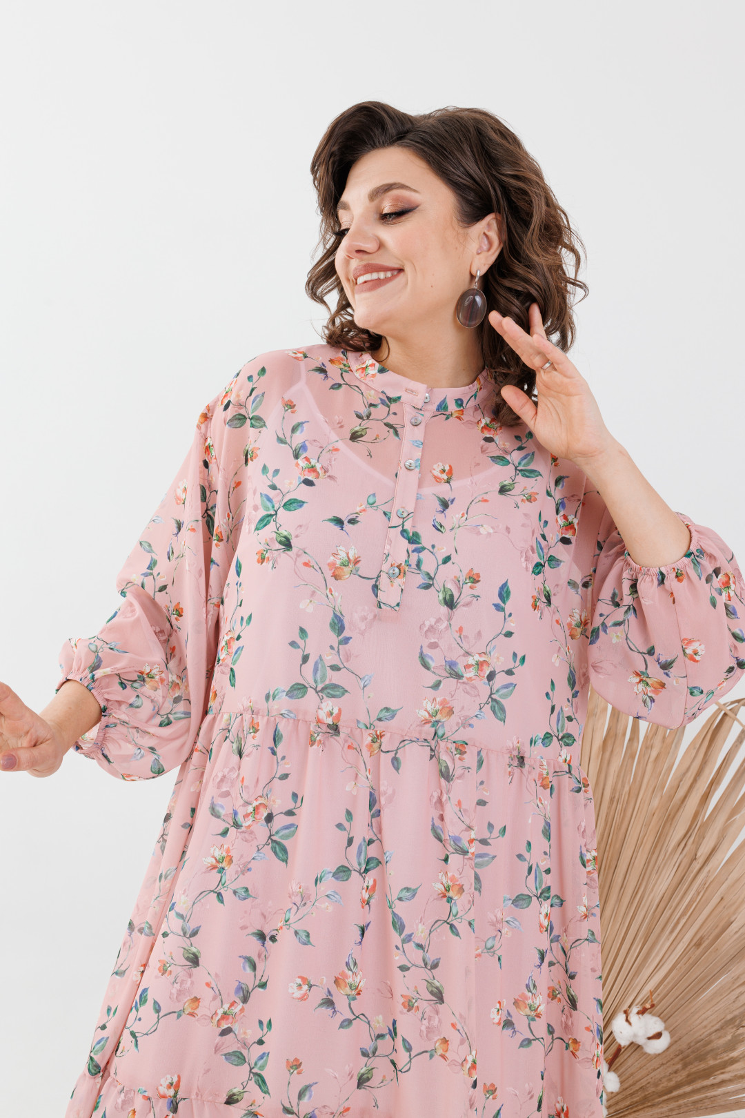 Платье ANELLI LAUREL 1031 розовый - фото 4