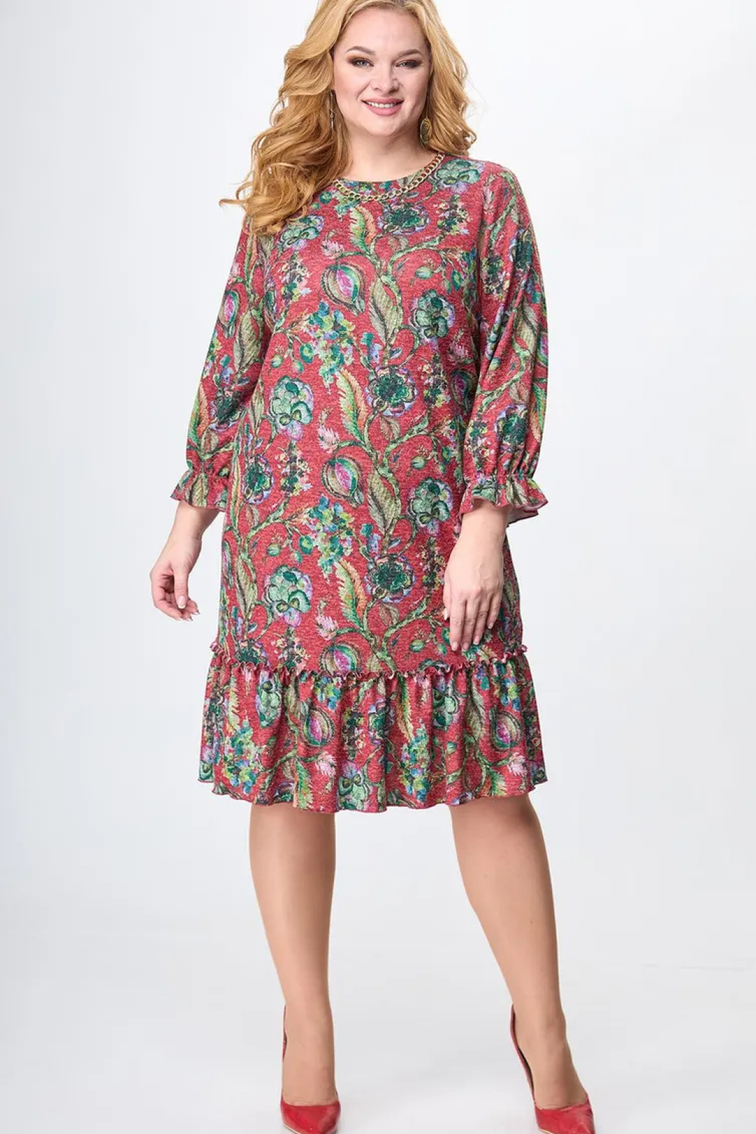 Платье ANELLI LAUREL 1139 красные тона