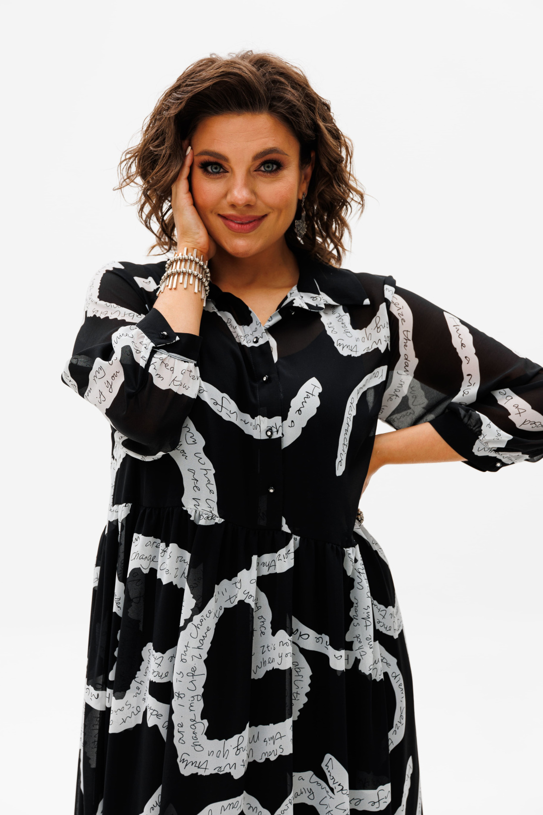 Платье ANELLI LAUREL 1362 черное сердце - фото 2