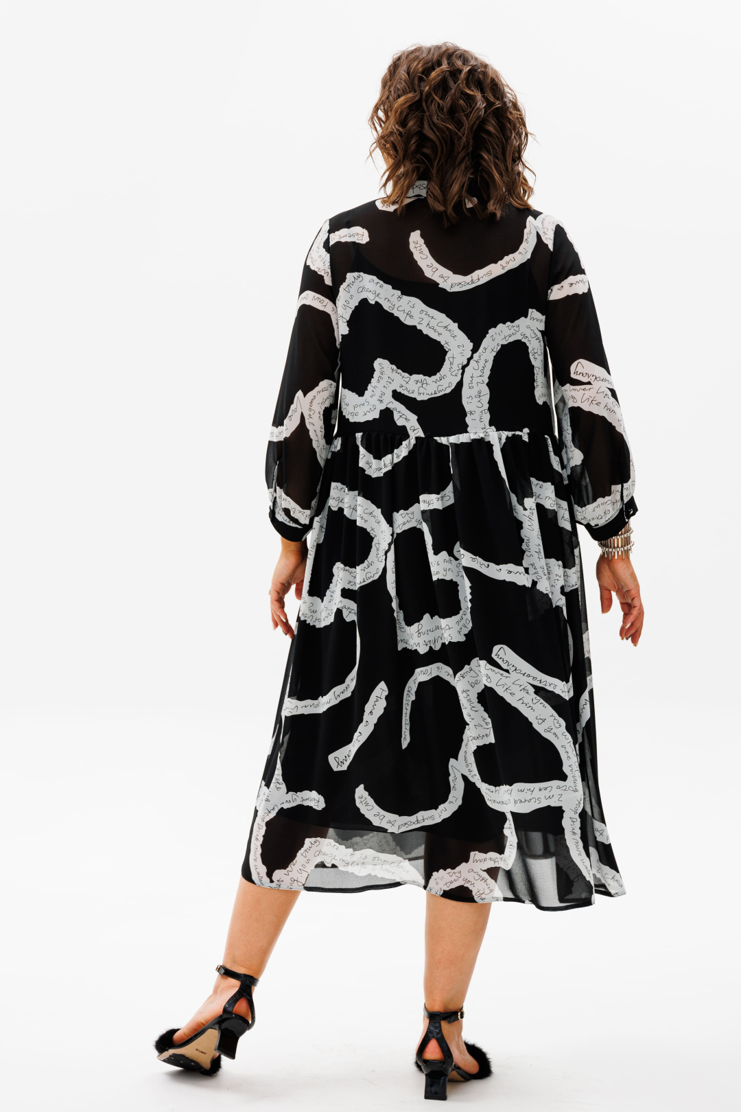 Платье ANELLI LAUREL 1362 черное сердце - фото 5