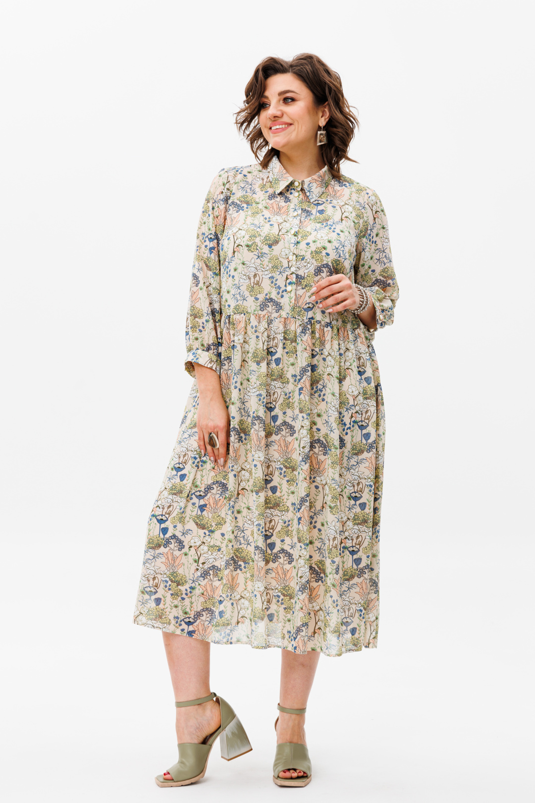 Платье ANELLI LAUREL 1362 кремовый - фото 1