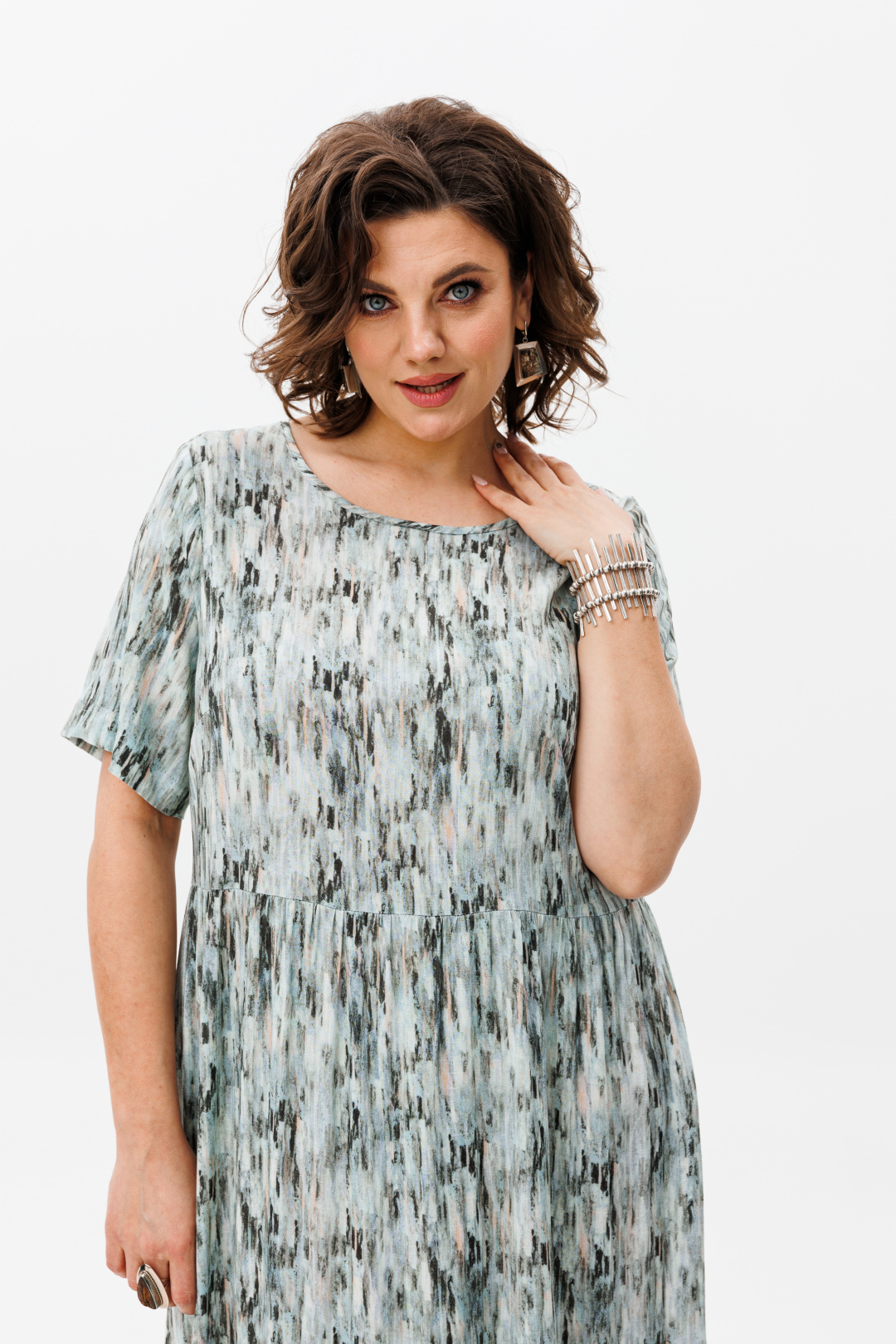 Платье ANELLI LAUREL 1408-1 аспарагус - фото 3