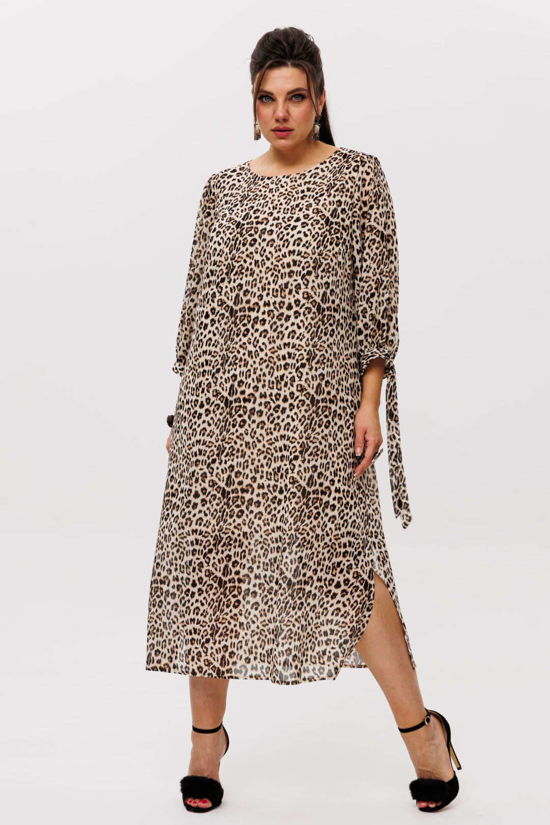 Платье ANELLI LAUREL 1463 принт леопард - фото 3