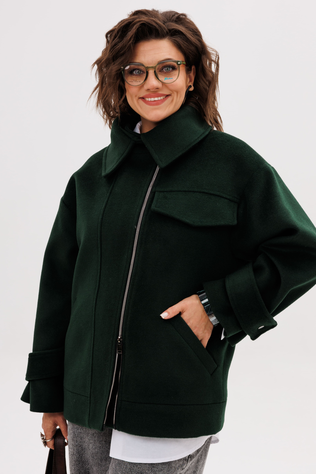 Пальто ANELLI LAUREL 1473 изумрудный лес