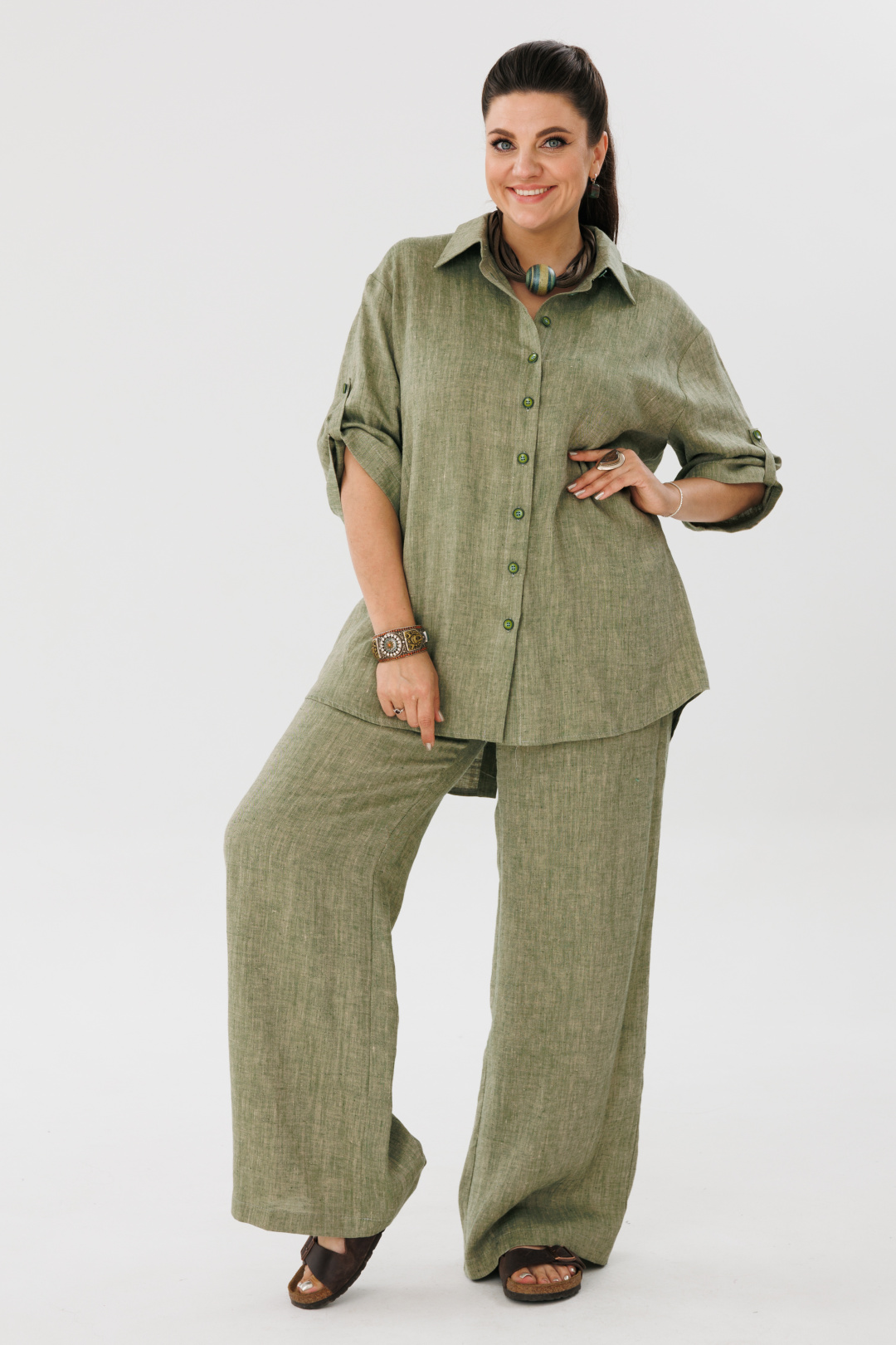 Костюм ANELLI LAUREL 1477 зеленый чай - фото 2