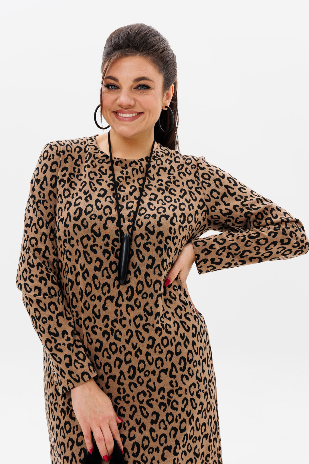 Платье ANELLI LAUREL 1498 цейлонский леопард - фото 2