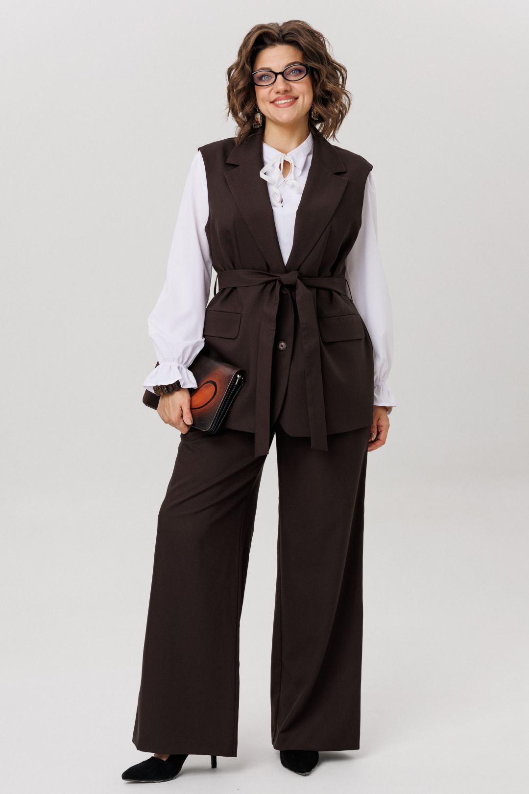 Жилет ANELLI LAUREL 1502 блестящий каштан - фото 1