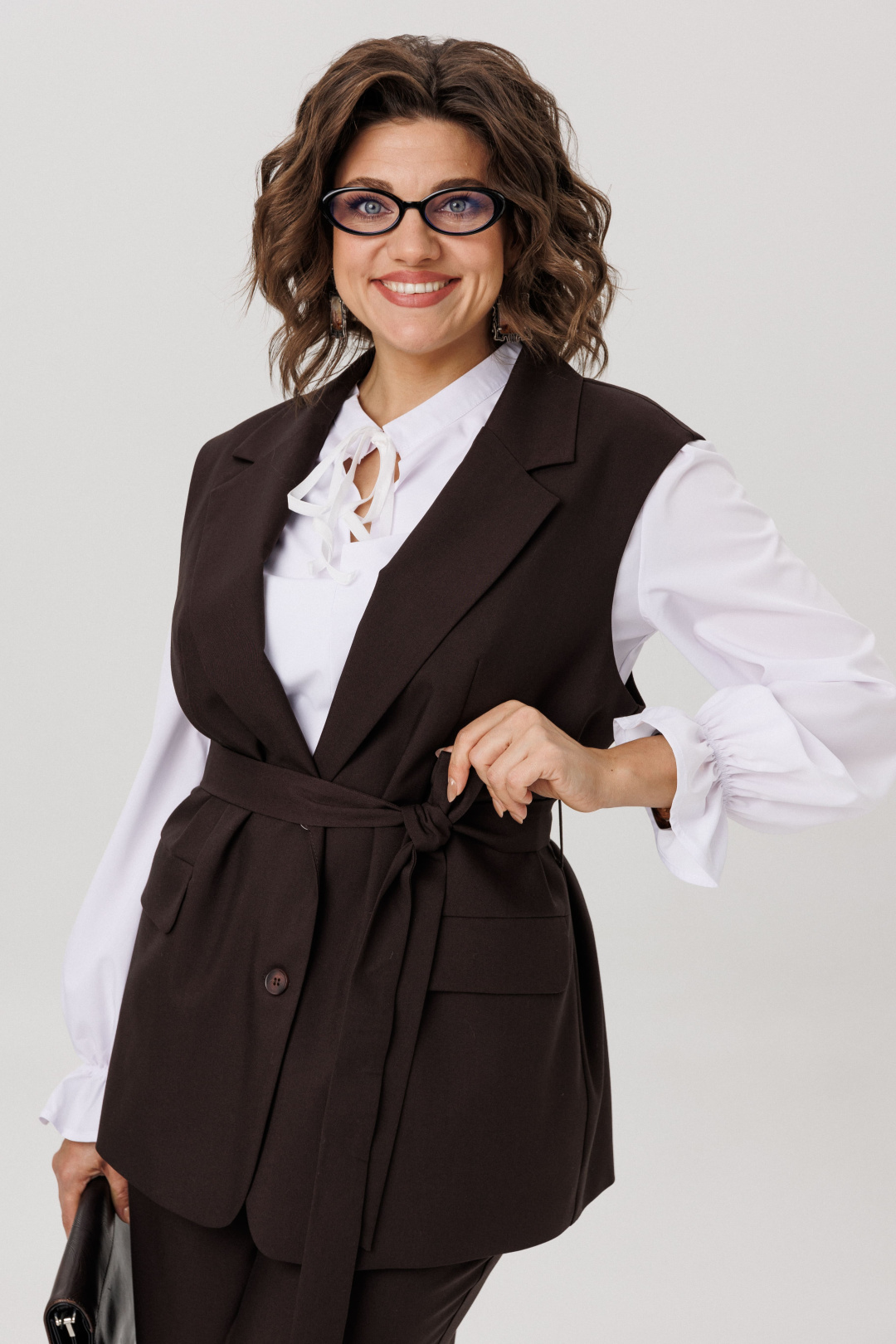 Жилет ANELLI LAUREL 1502 блестящий каштан - фото 2