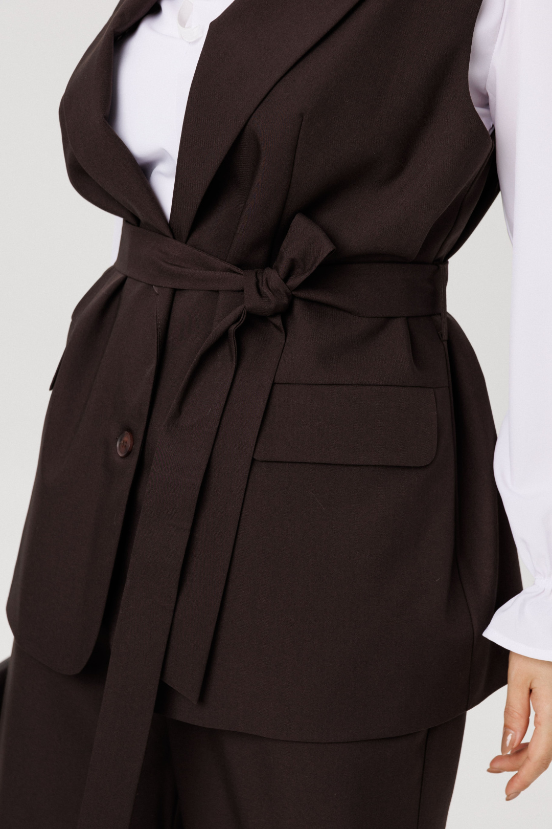 Жилет ANELLI LAUREL 1502 блестящий каштан - фото 3