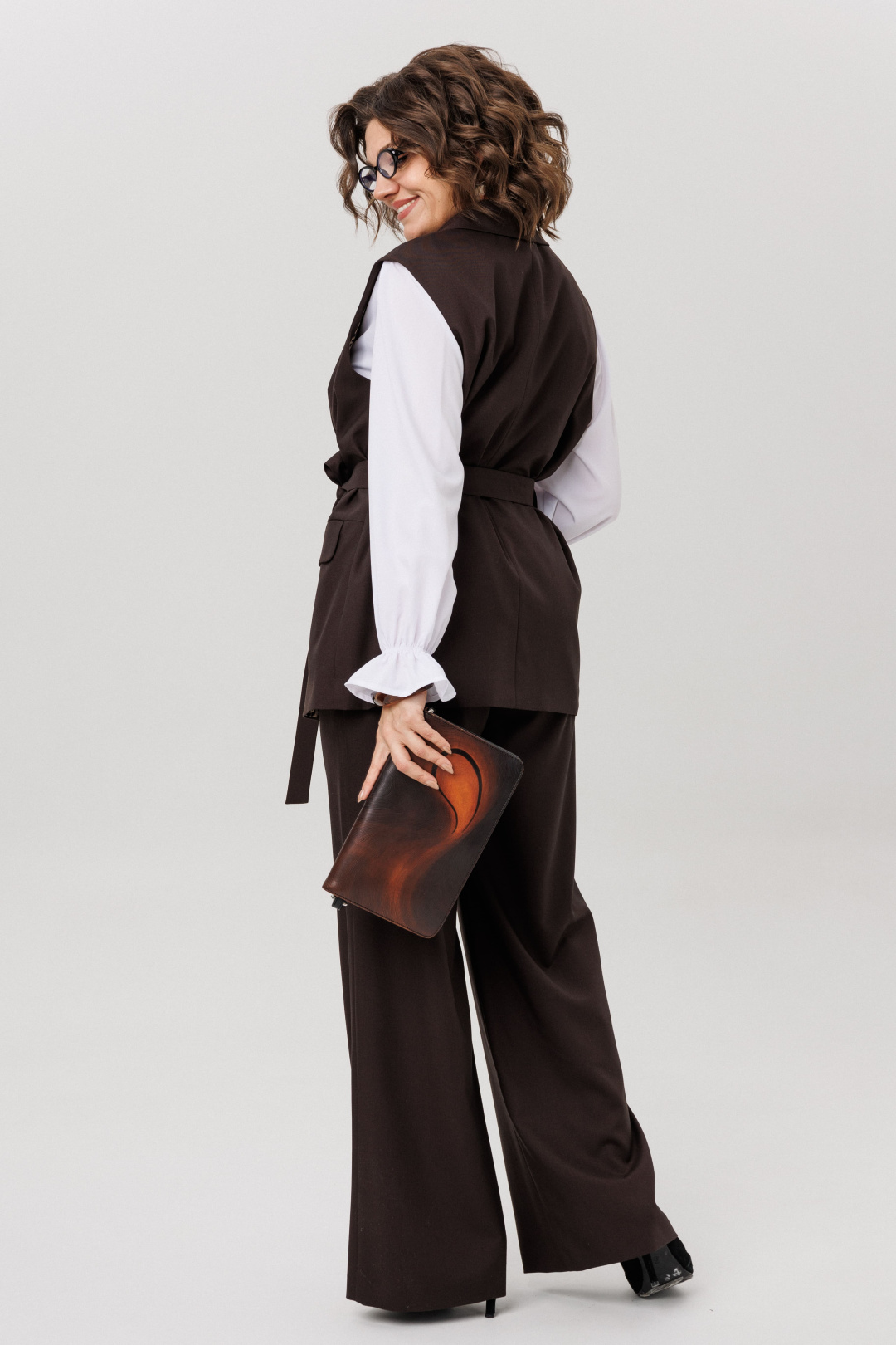 Жилет ANELLI LAUREL 1502 блестящий каштан - фото 4