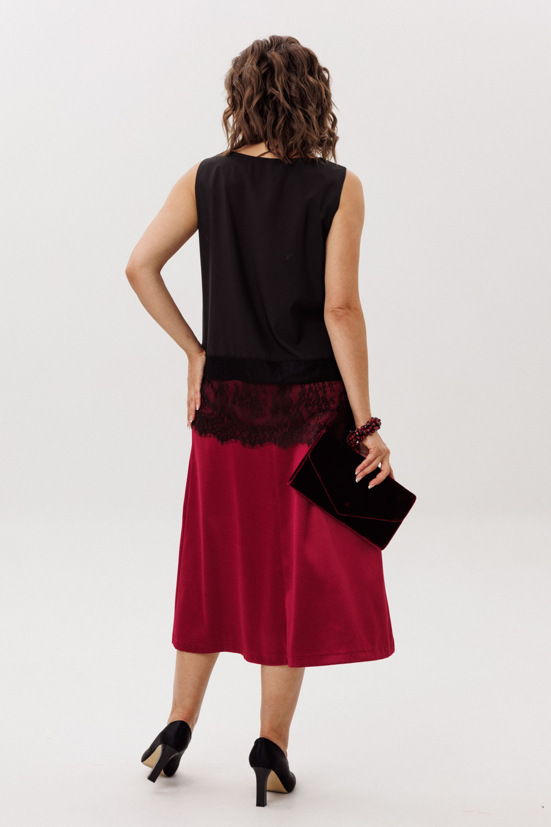Юбка ANELLI LAUREL 1510 гранатовая патока - фото 6